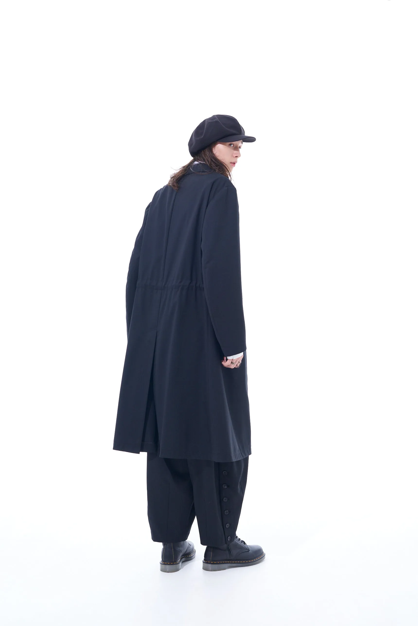 T/W GABARDINE SHAWL COLLAR DOUBLE COAT sold by Yohji Yamamoto product image thumbnail 4
