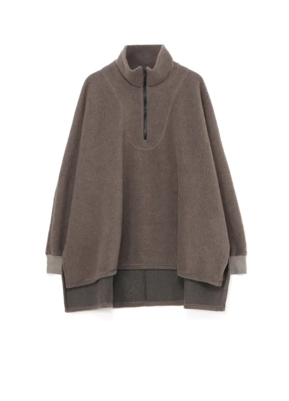 PE/W SLIVER JERSEY DOLMAN-SLEEVE HALF-ZIP PULLOVER sold by Yohji Yamamoto