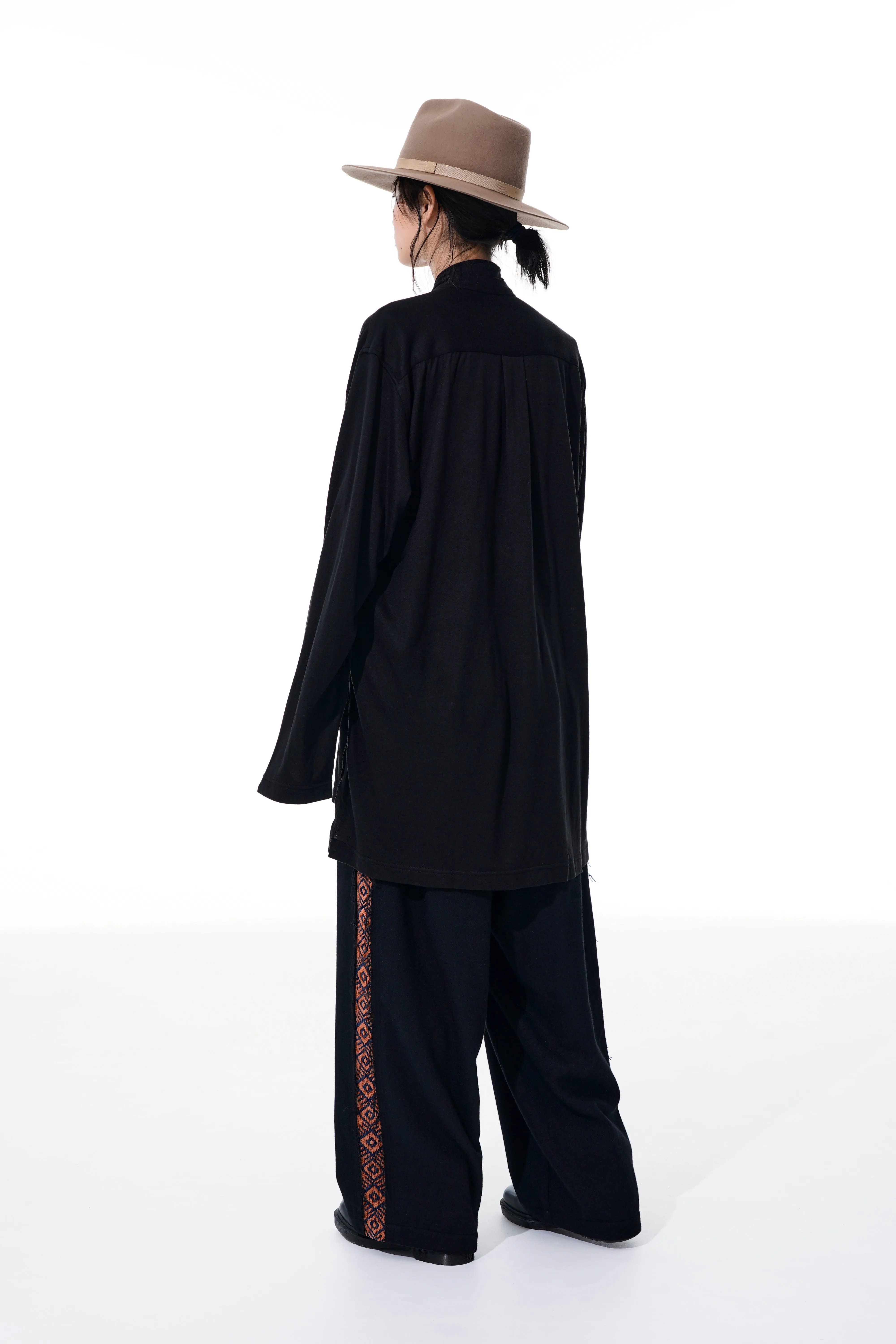FLANNEL + ECUADORIAN WOVEN BRAID SIDE-SWITCHING PANTS sold by Yohji Yamamoto product image thumbnail 5
