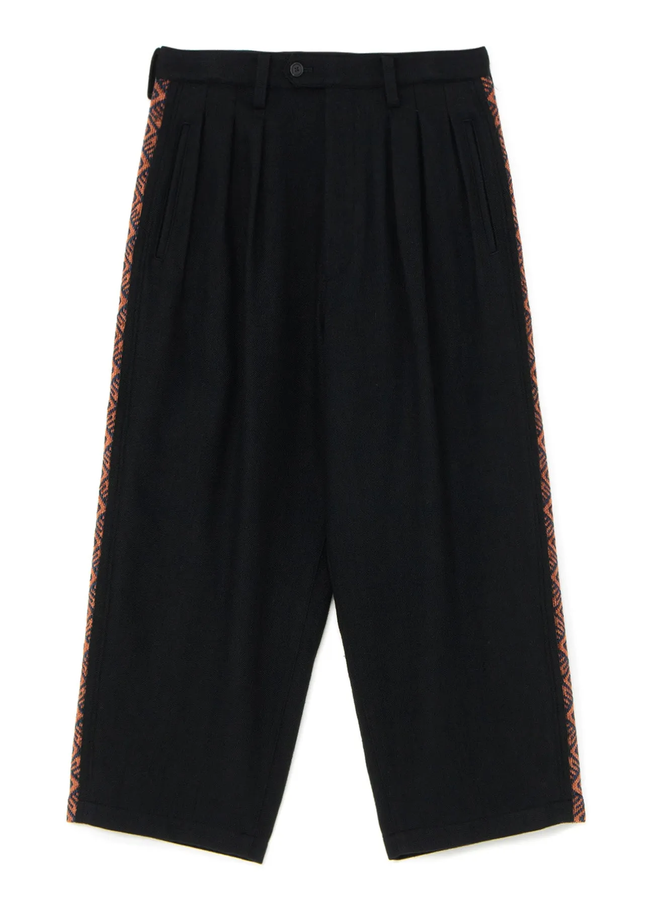 FLANNEL + ECUADORIAN WOVEN BRAID SIDE-SWITCHING PANTS sold by Yohji Yamamoto product image thumbnail 2