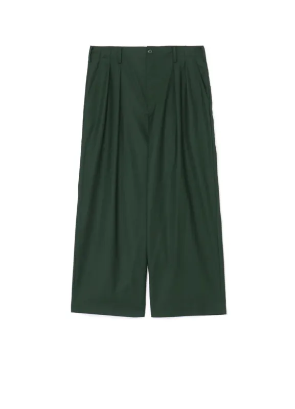 PE/RY CLEAR TWILL 2-TUCK WIDE STRAIGHT PANTS sold by Yohji Yamamoto