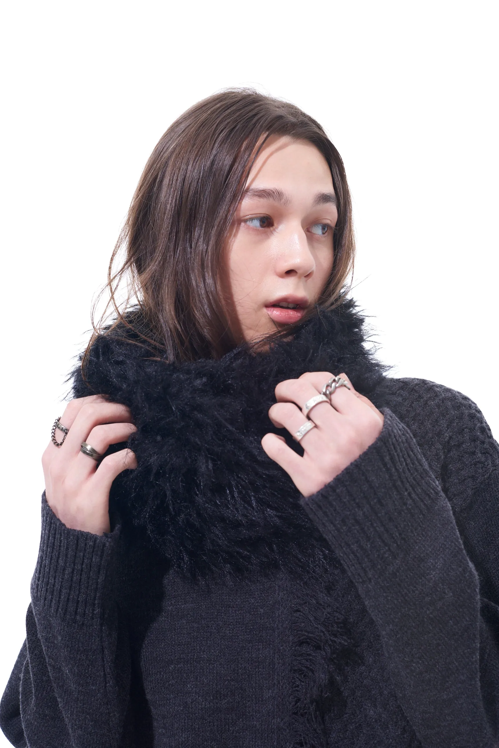 SHAGGY FUR NECK WARMER sold by Yohji Yamamoto product image thumbnail 5
