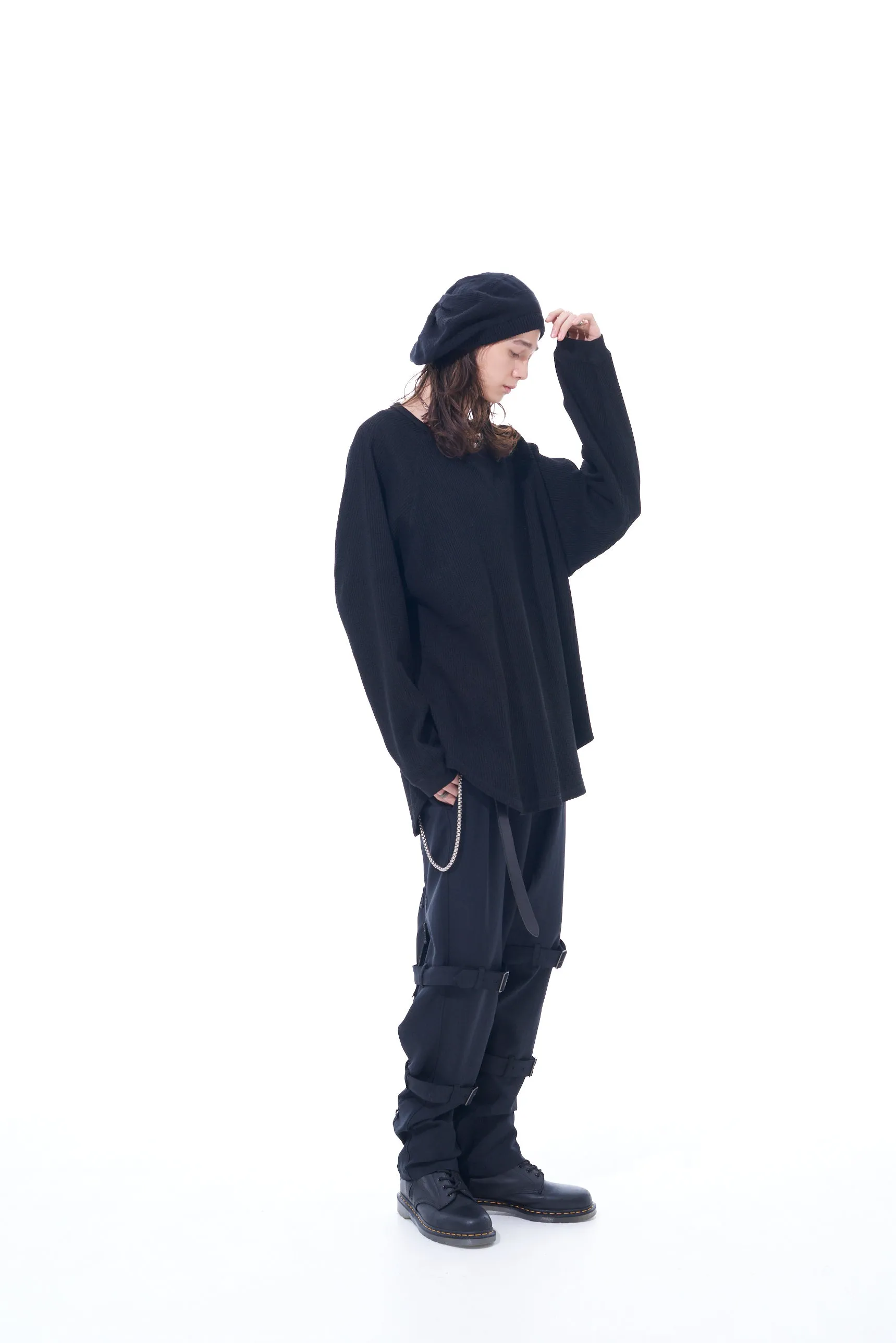 PE/STRETCH TWILL BANDAGE TAPERED PANTS sold by Yohji Yamamoto product image thumbnail 5