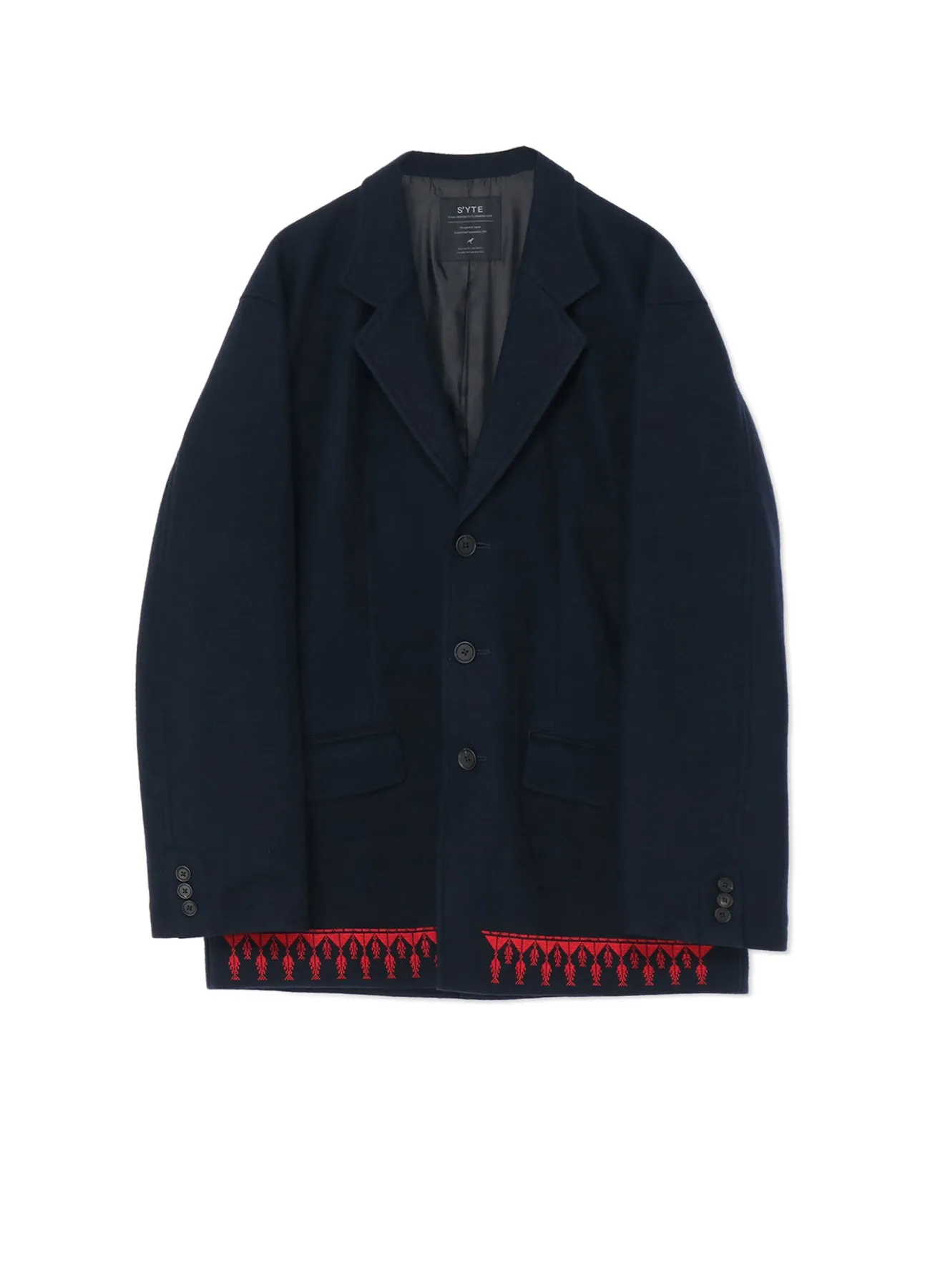 COMPRESSED JERSEY ETHNIC EMBROIDERED JACKET sold by Yohji Yamamoto