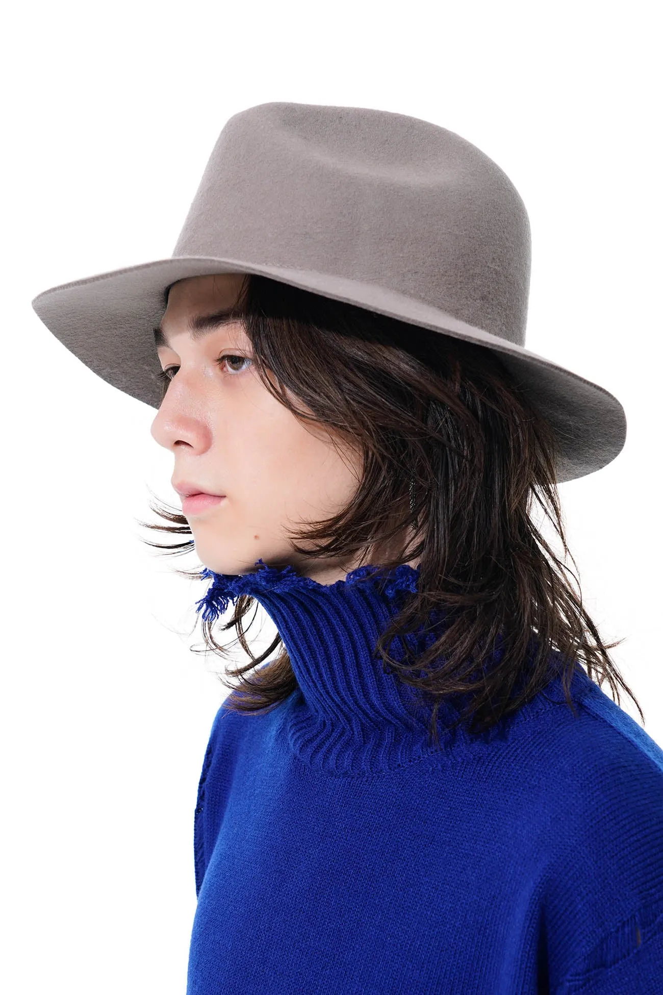 WOOL FELT LONG BRIM SOFT HAT sold by Yohji Yamamoto product image thumbnail 3