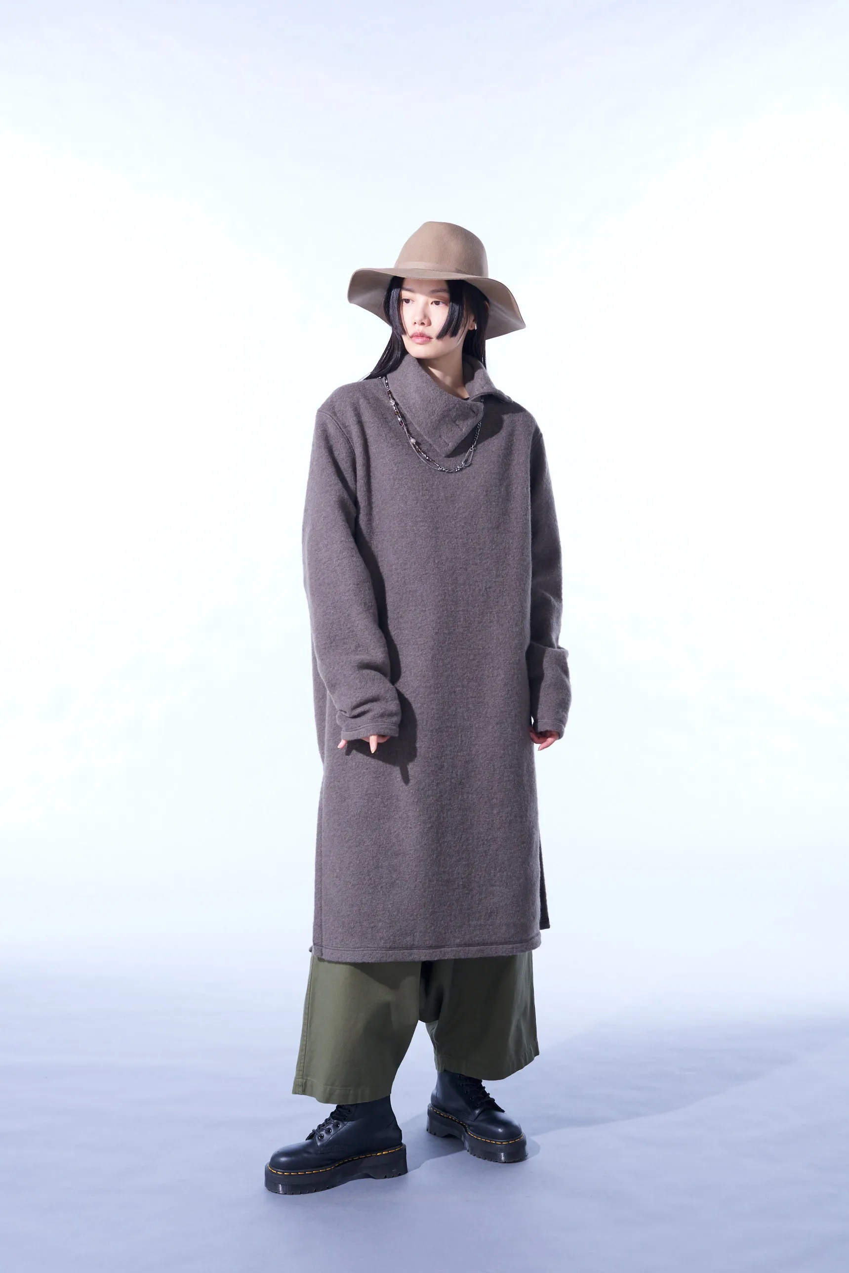 PE/W SLIVER JERSEY TURTLENECK LONG PULLOVER sold by Yohji Yamamoto product image thumbnail 2