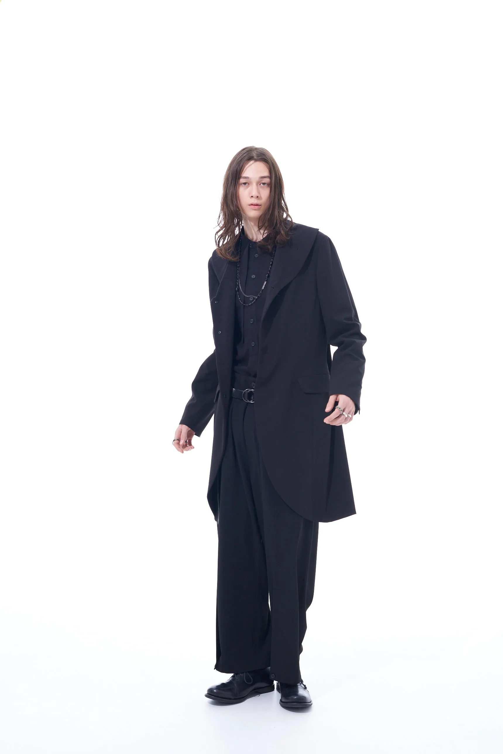 PE/RAYON GABARDINE STRETCH SHAWL COLLAR JACKET sold by Yohji Yamamoto product image thumbnail 2