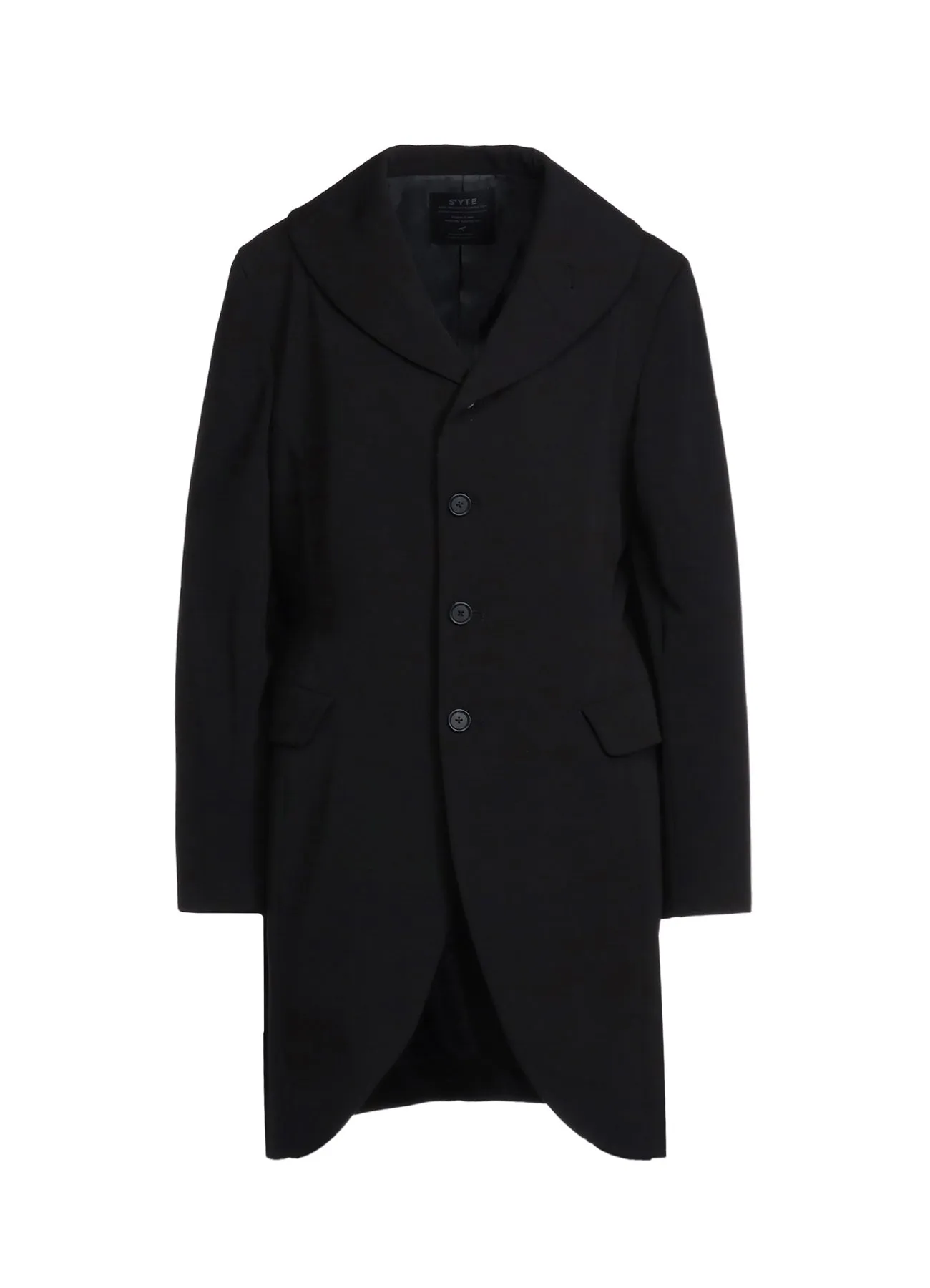 PE/RAYON GABARDINE STRETCH SHAWL COLLAR JACKET sold by Yohji Yamamoto