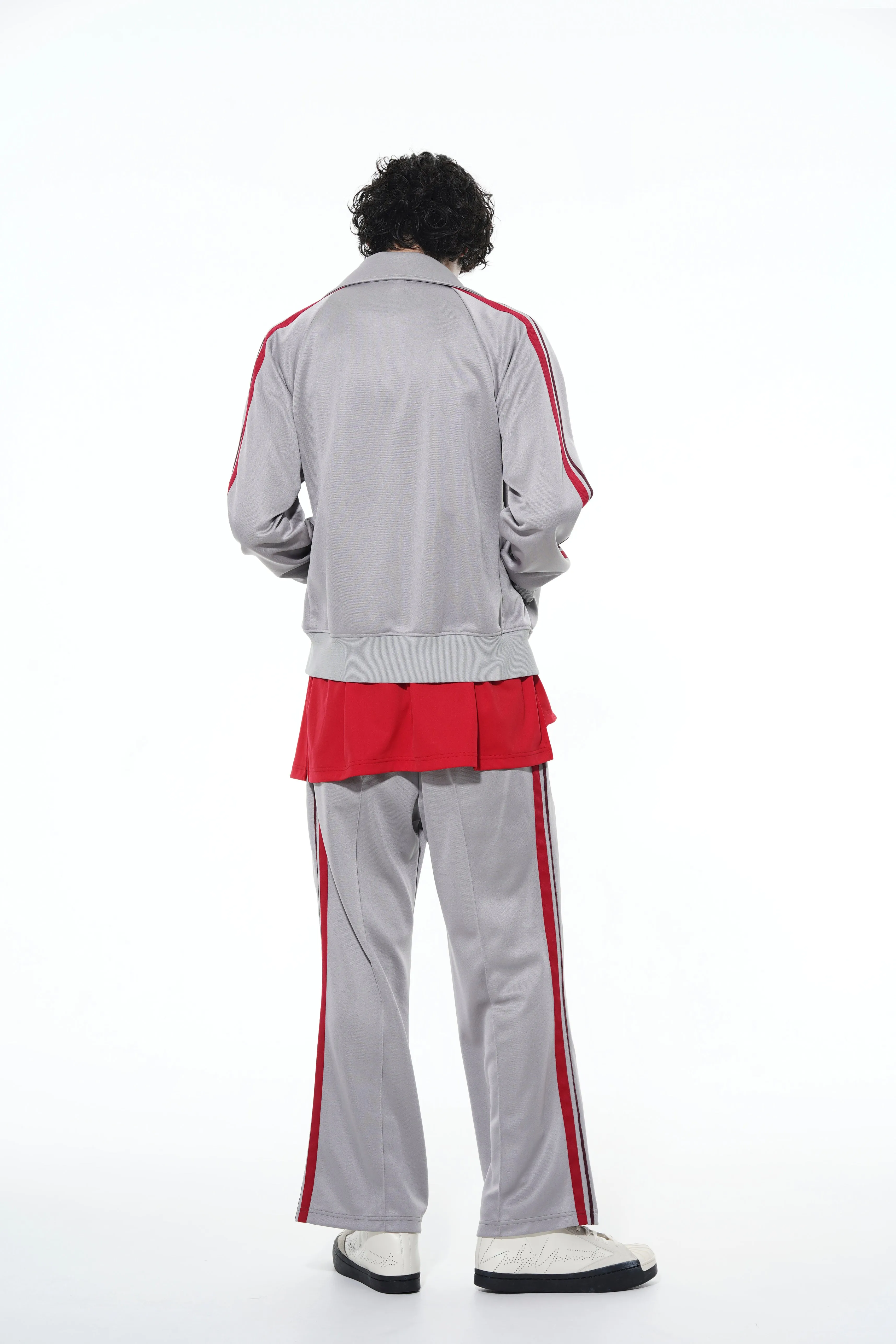 PE/SMOOTH JERSEY GEOMETRIC PATTERN EMBROIDERY SIDE TAPE LINE FLARE PANTS sold by Yohji Yamamoto product image thumbnail 4