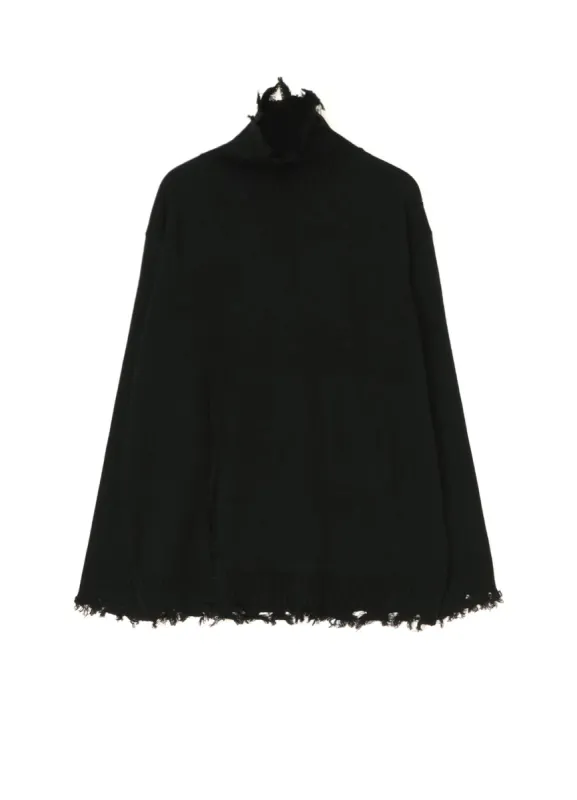 7G BULKY WOOL DAMAGE TURTLE PULLOVER sold by Yohji Yamamoto