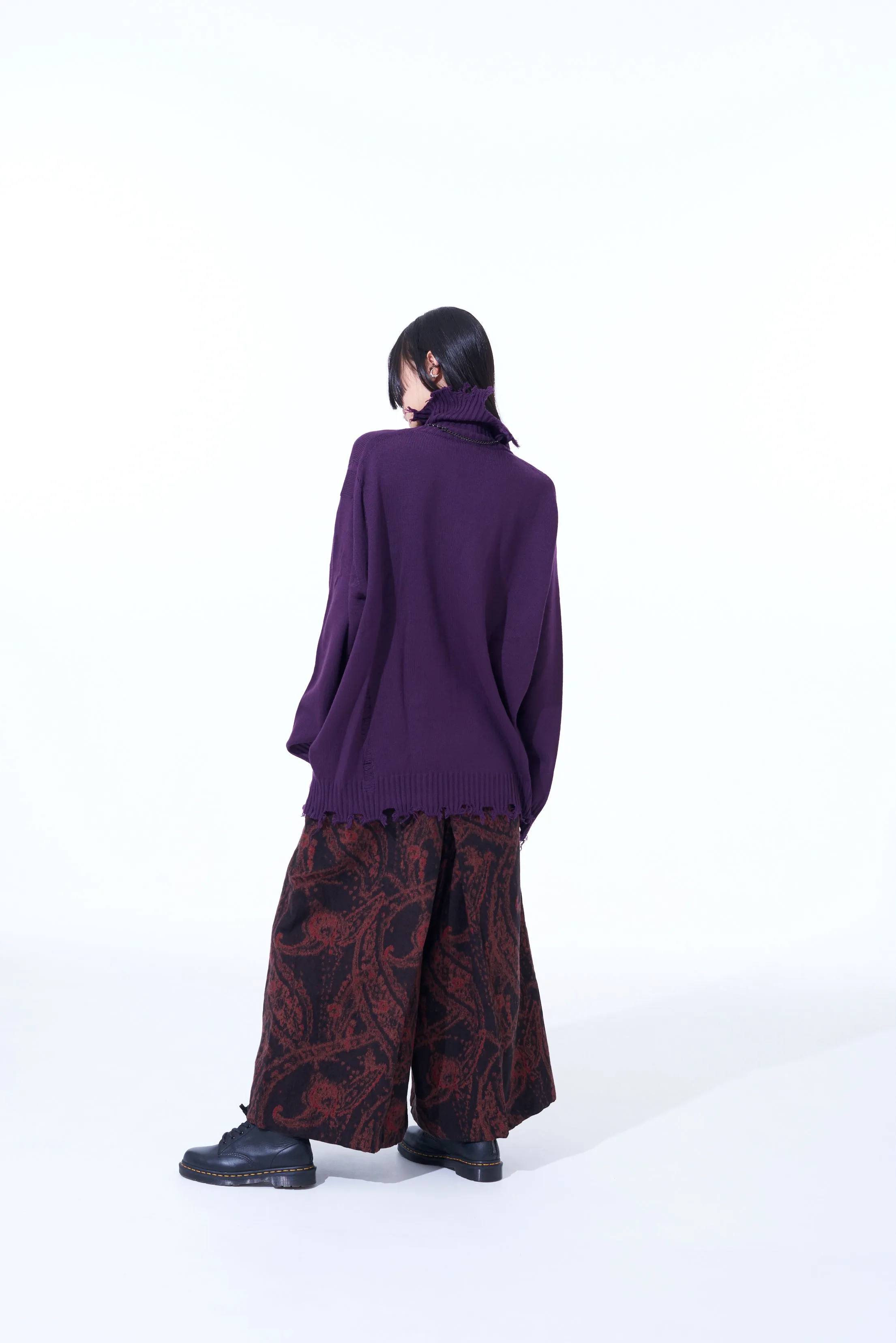 7G BULKY WOOL DAMAGE TURTLE PULLOVER sold by Yohji Yamamoto product image thumbnail 5