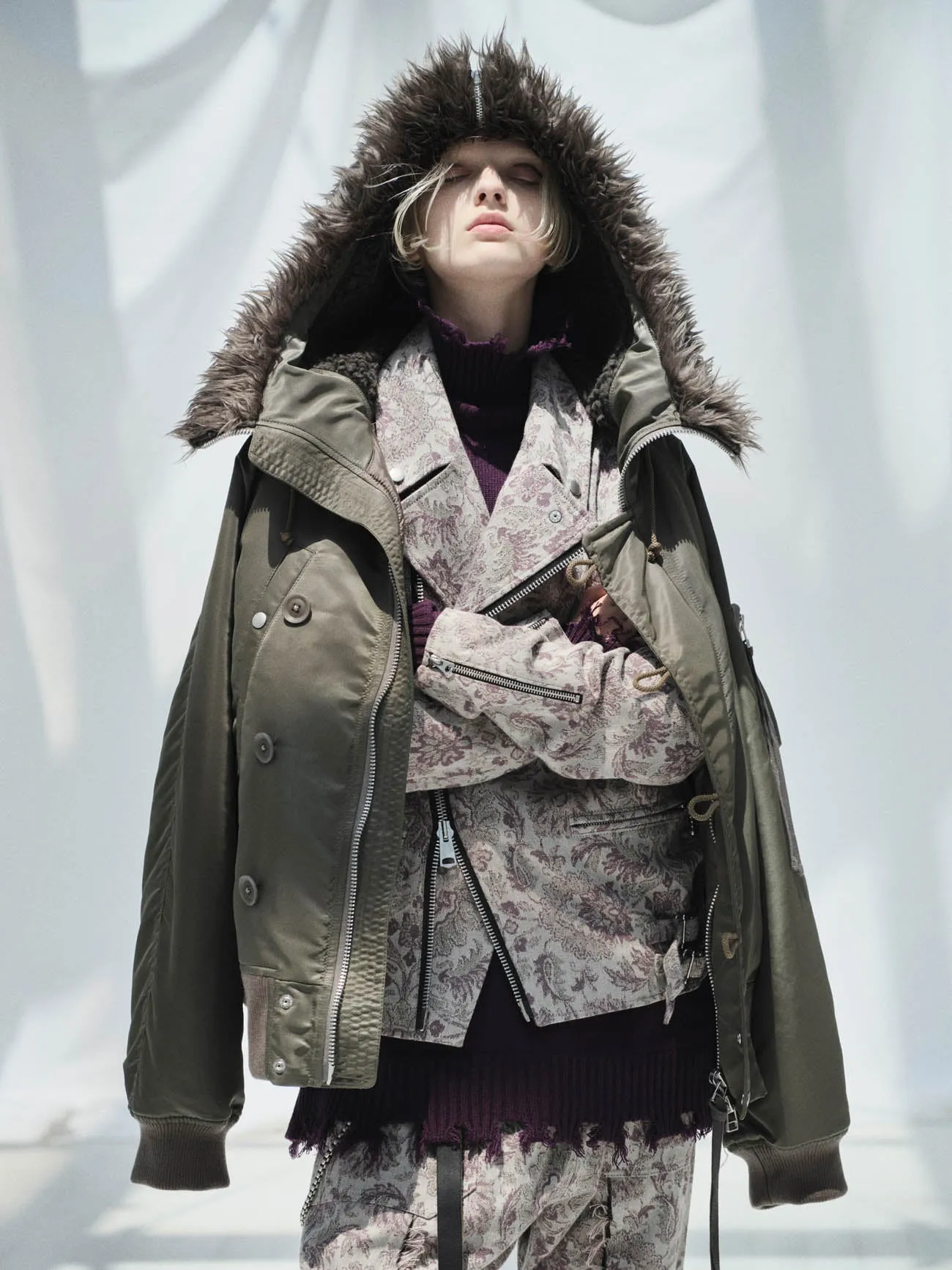 7G BULKY WOOL DAMAGE TURTLE PULLOVER sold by Yohji Yamamoto product image thumbnail 2