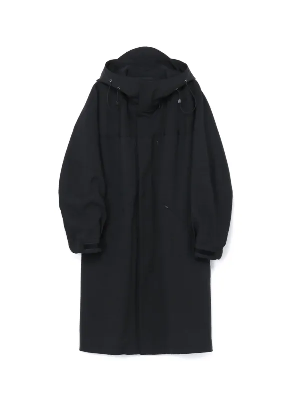 PE/STRETCH TWILL OVERSIZED TECH HOODED COAT WITH FUNCTIONAL LINING made by Yohji Yamamoto