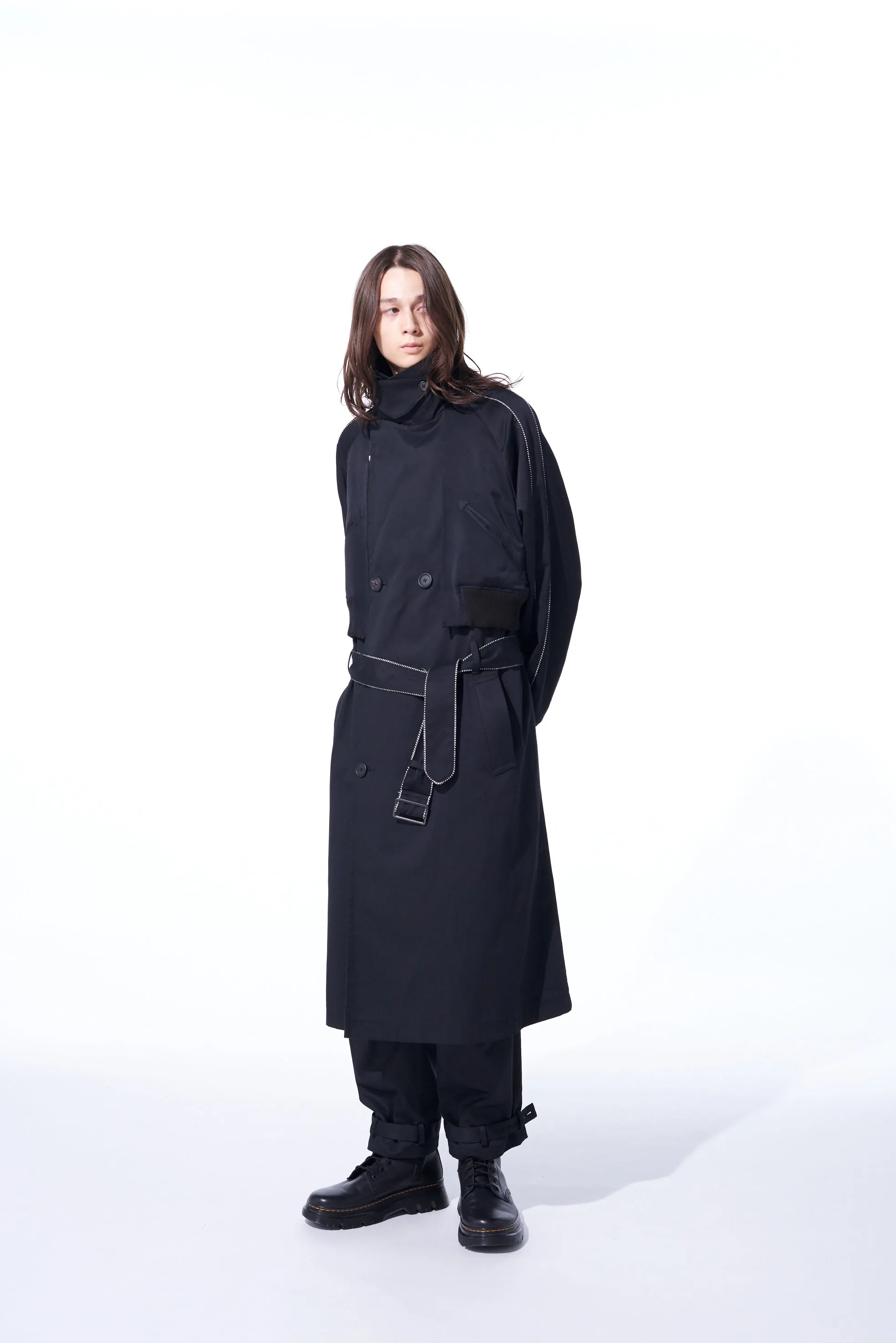 PE/COTTON TWILL "SUKAJAN" TRENCH COAT sold by Yohji Yamamoto product image thumbnail 4