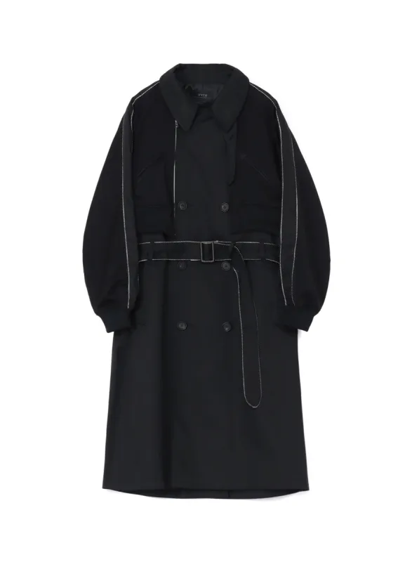 PE/COTTON TWILL "SUKAJAN" TRENCH COAT sold by Yohji Yamamoto