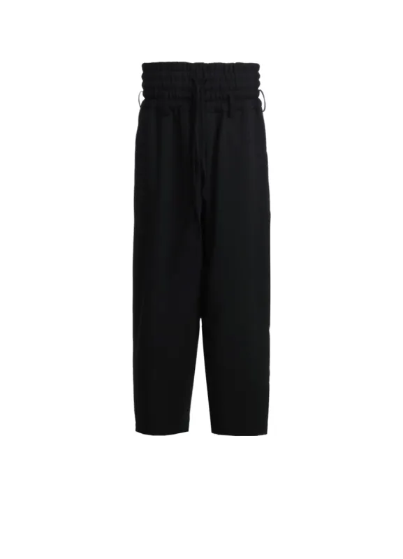 PE/RAYON GABARDINE STRETCH SHIRRING AND LACES WAIST PANTS sold by Yohji Yamamoto