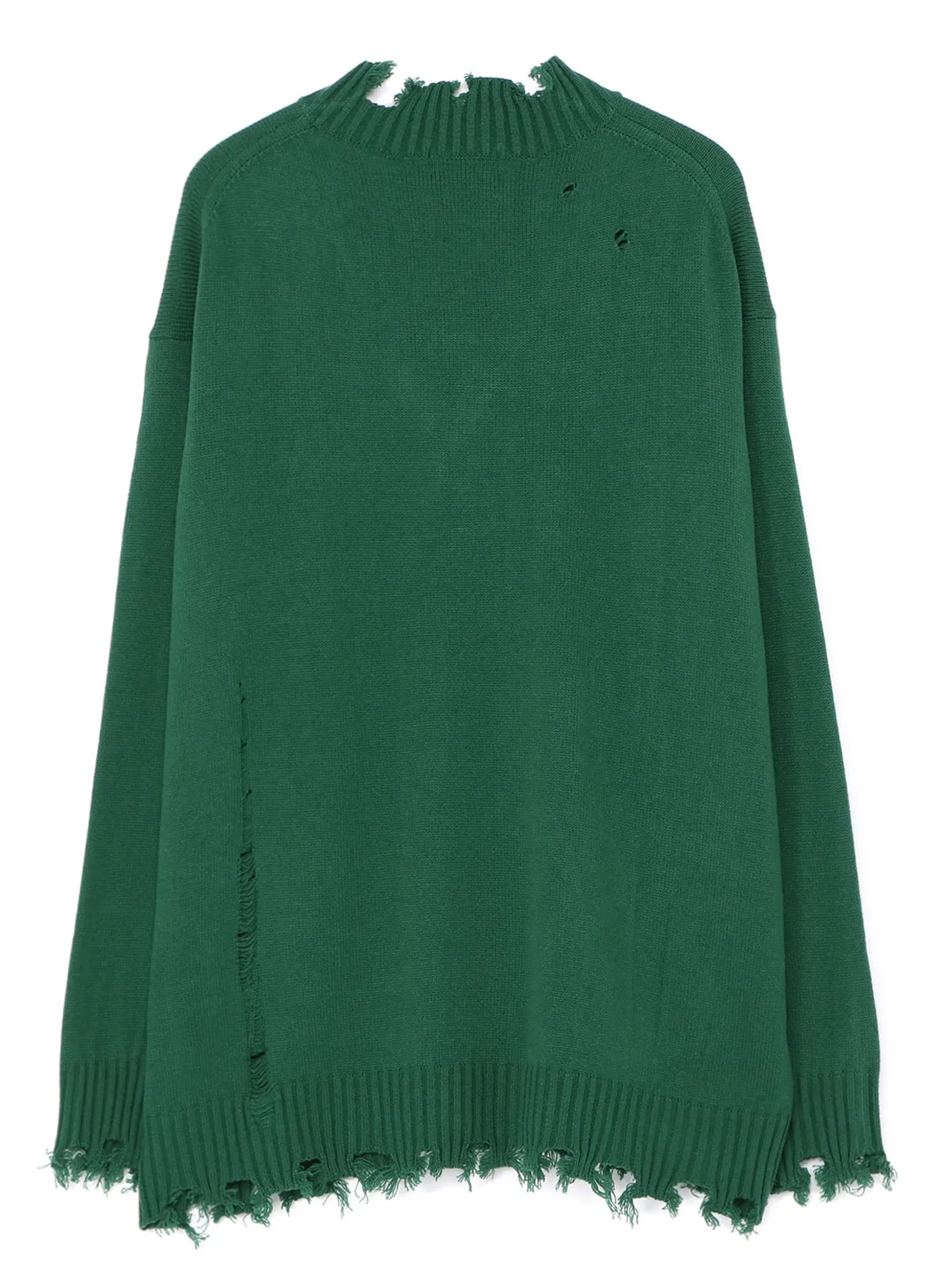 7G BULKY WOOL DAMAGE V NECK PULLOVER sold by Yohji Yamamoto product image thumbnail 3