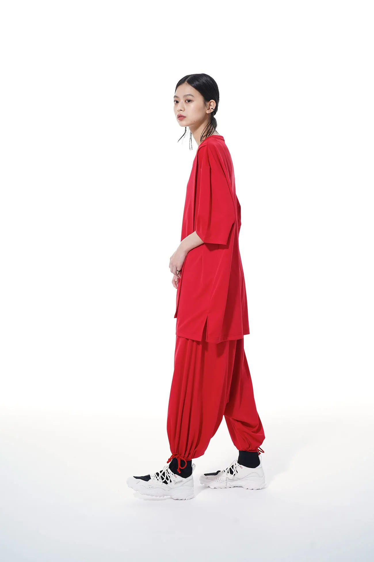 THIN SMOOTH JERSEY BALLOON SARUEL PANTS sold by Yohji Yamamoto product image thumbnail 3