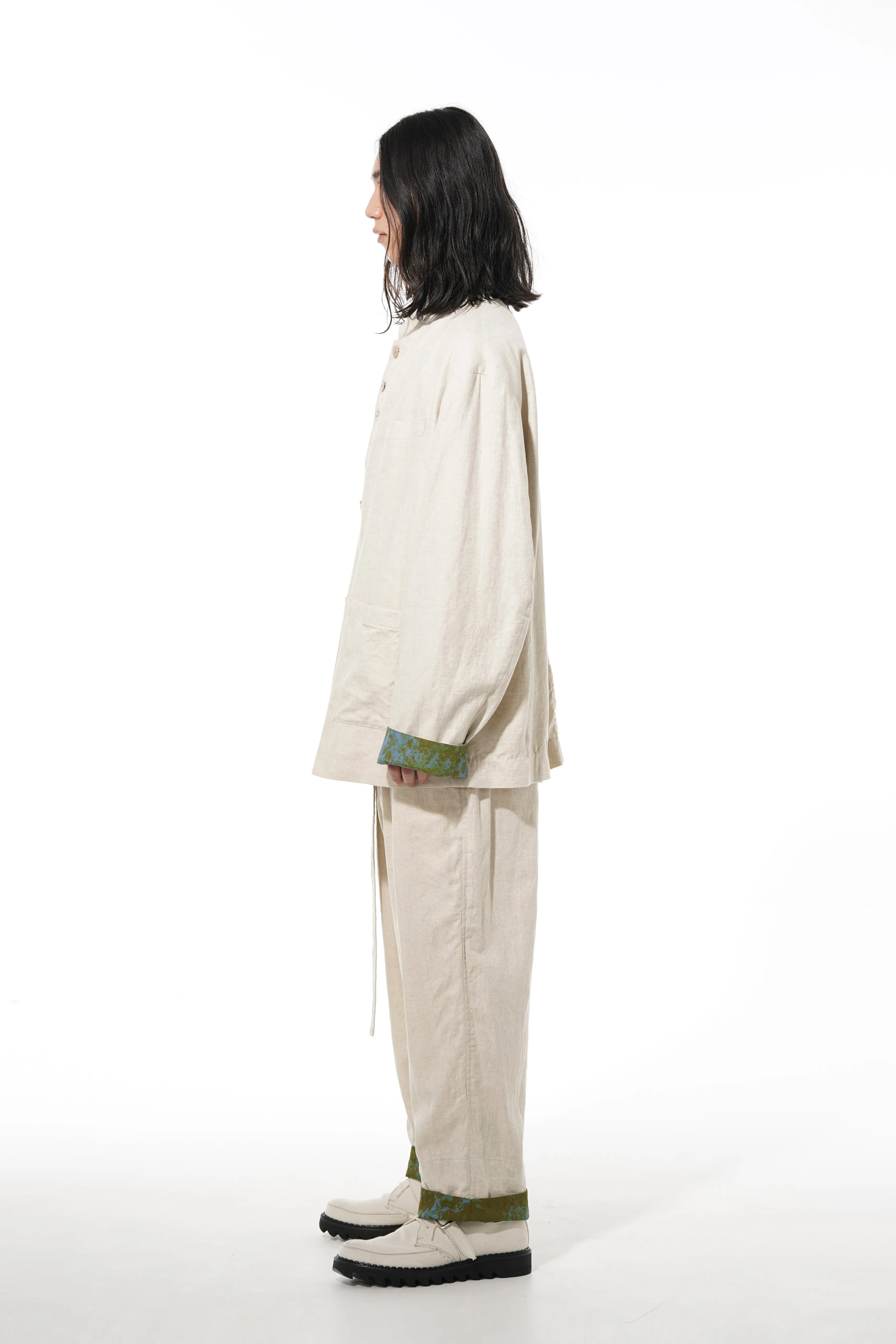 LI/C WASHER TWILL TIE DYE STAND 2WAY 8BS BIG JACKET sold by Yohji Yamamoto product image thumbnail 3