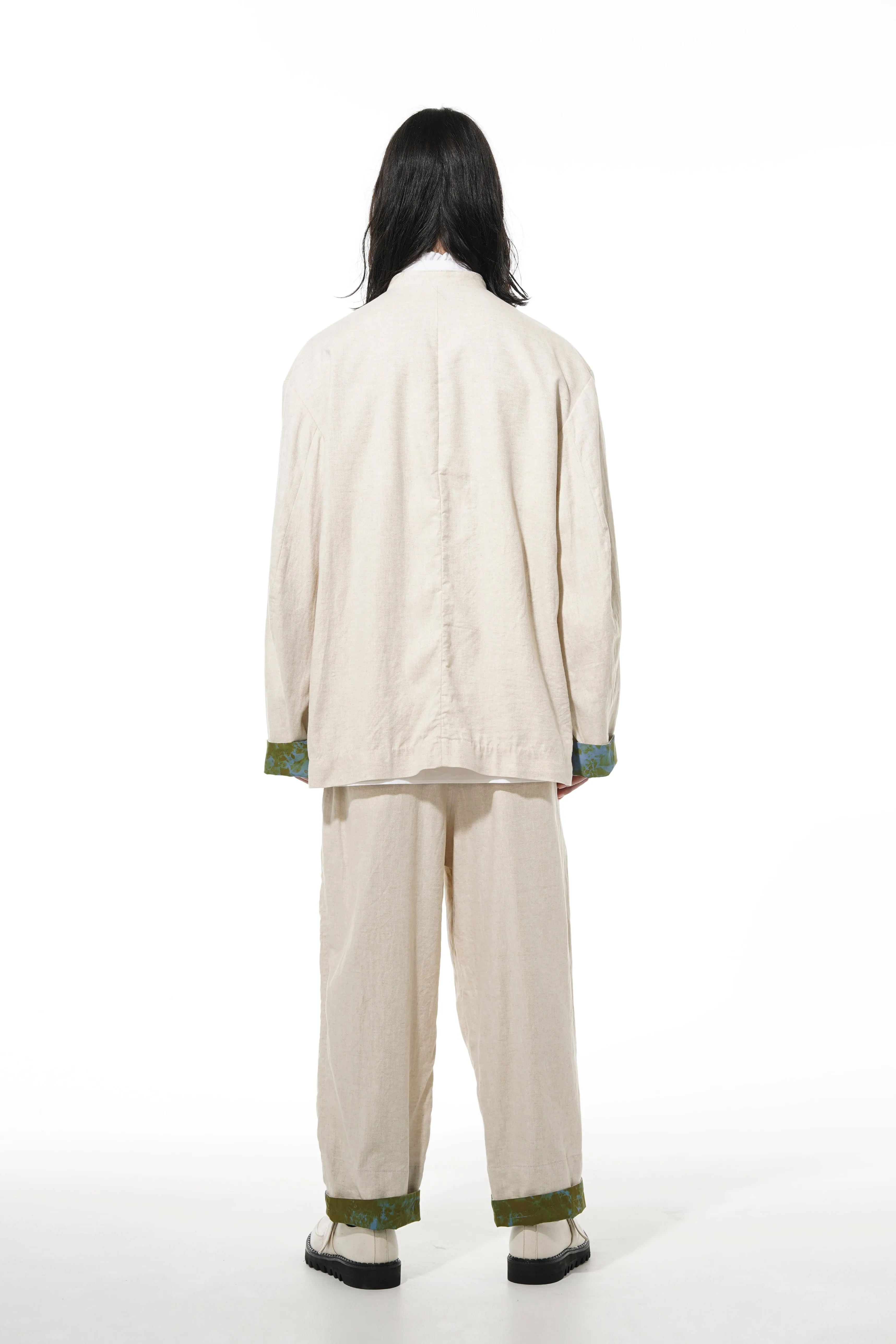 LI/C WASHER TWILL TIE DYE STAND 2WAY 8BS BIG JACKET sold by Yohji Yamamoto product image thumbnail 4
