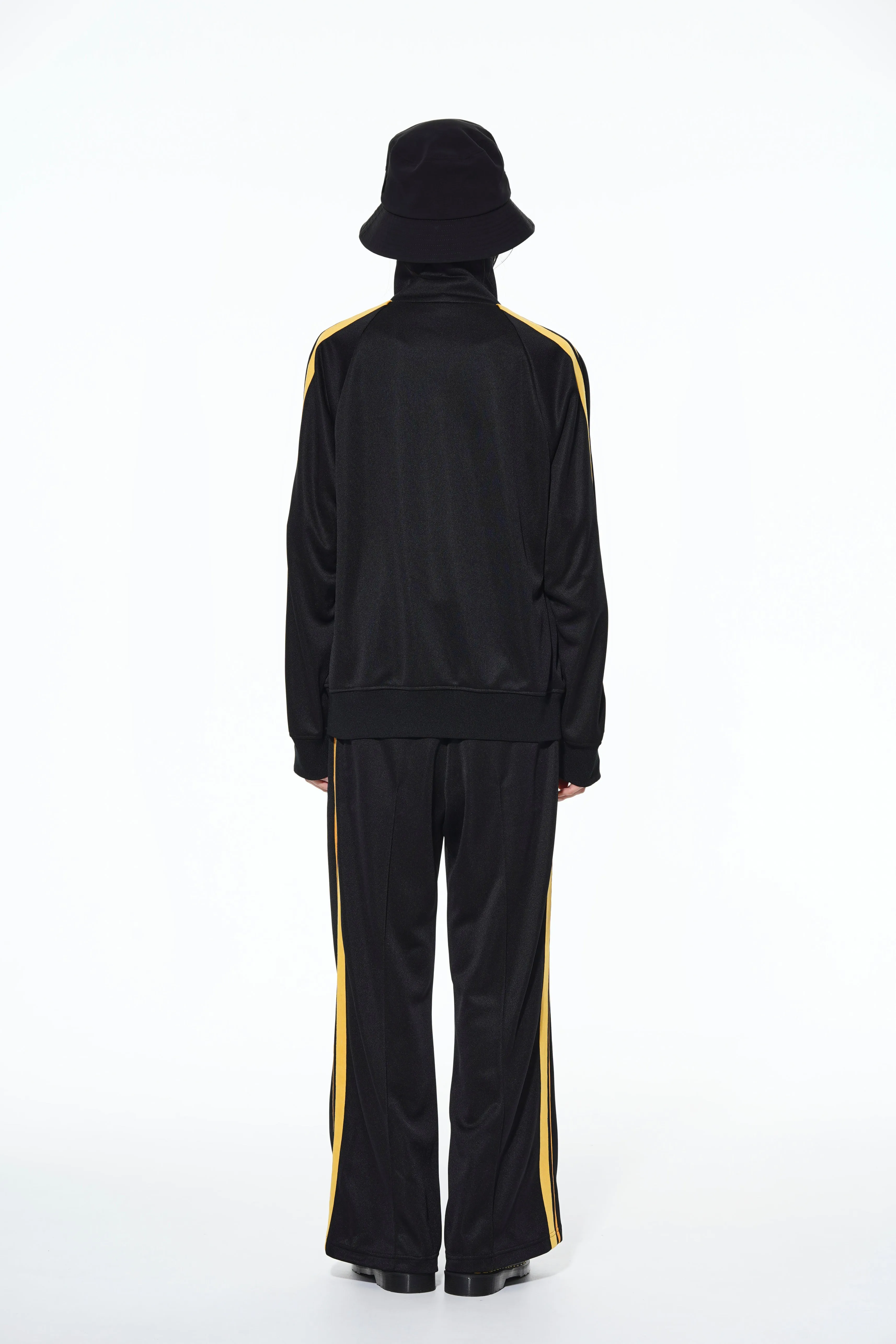 PE/SMOOTH JERSEY GEOMETRIC PATTERN EMBROIDERY SIDE TAPE LINE FLARE PANTS sold by Yohji Yamamoto product image thumbnail 5