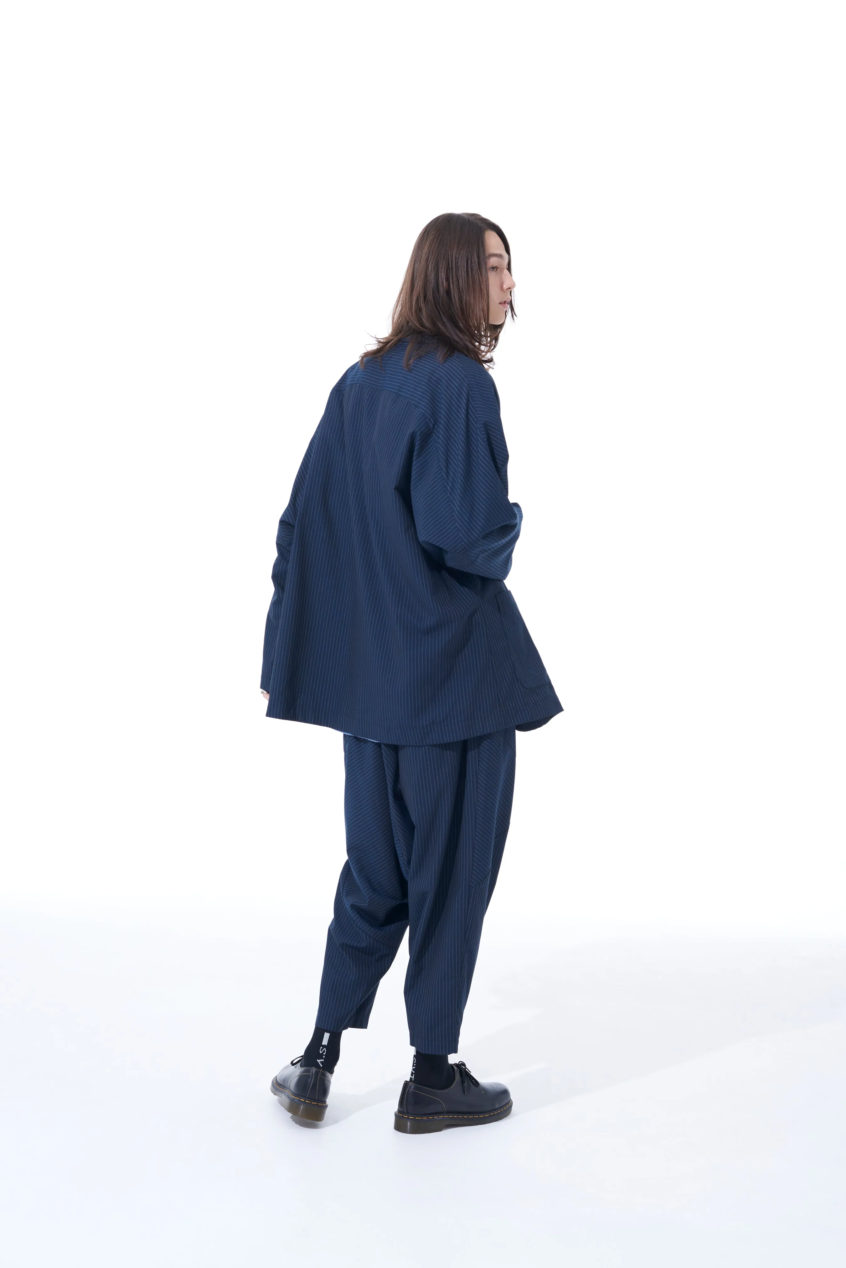 STRIPED SAROUEL PANTS WITH MANY GRAFTS sold by Yohji Yamamoto product image thumbnail 3
