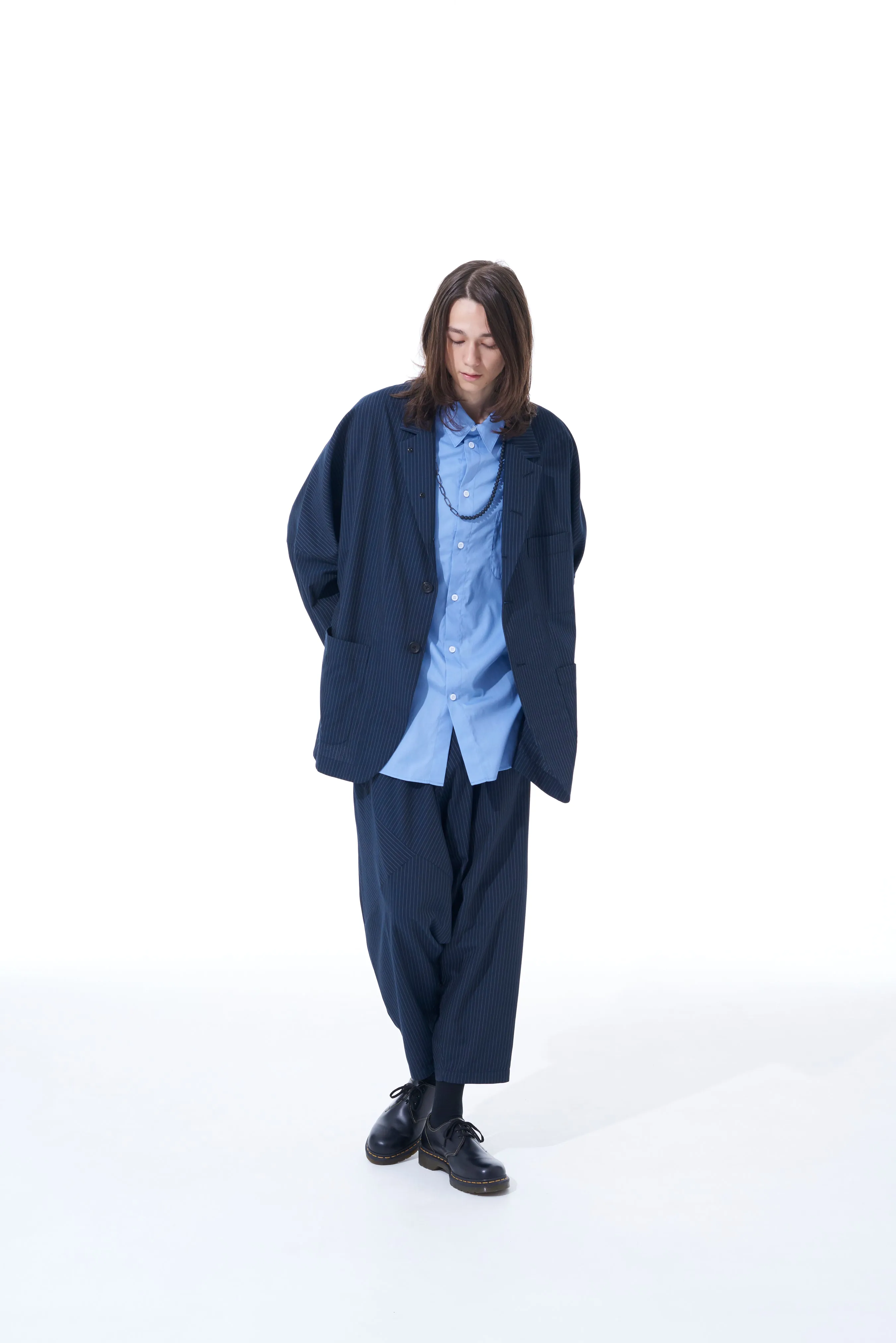 STRIPED SAROUEL PANTS WITH MANY GRAFTS sold by Yohji Yamamoto product image thumbnail 2