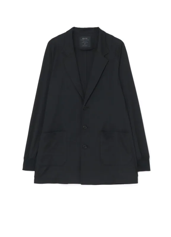 HIGH-GAUGE POLYESTER SMOOTH JERSEY RAGLAN SLEEVE JACKET sold by Yohji Yamamoto