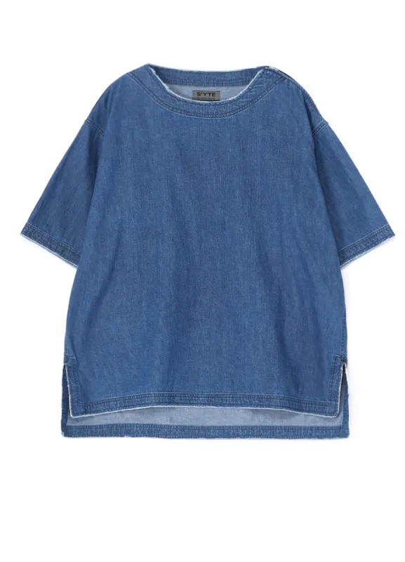 8OZ DENIM OPEN-SHOULDER SHIRT sold by Yohji Yamamoto