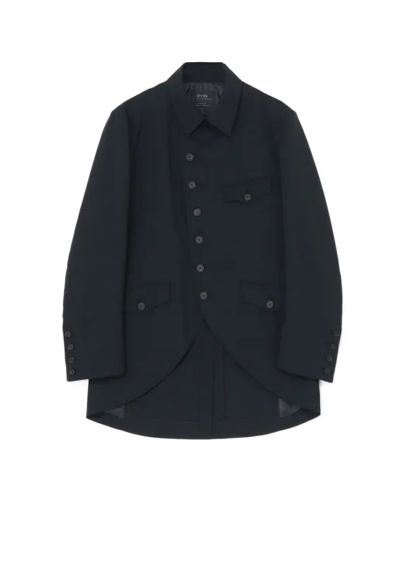 WOOL/POLYESTER TROPICAL SEMI-DOUBLE-BREASTED JACKET sold by Yohji Yamamoto