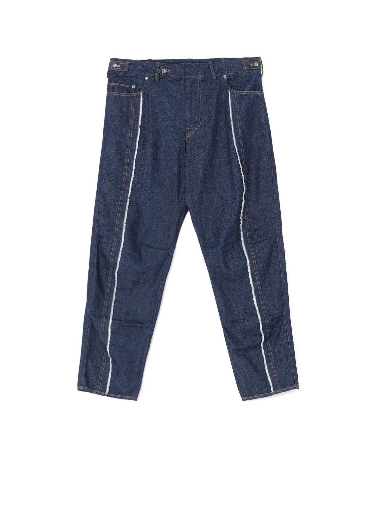 8OZ DENIM PANTS WITH RIPPED LINE DETAIL sold by Yohji Yamamoto