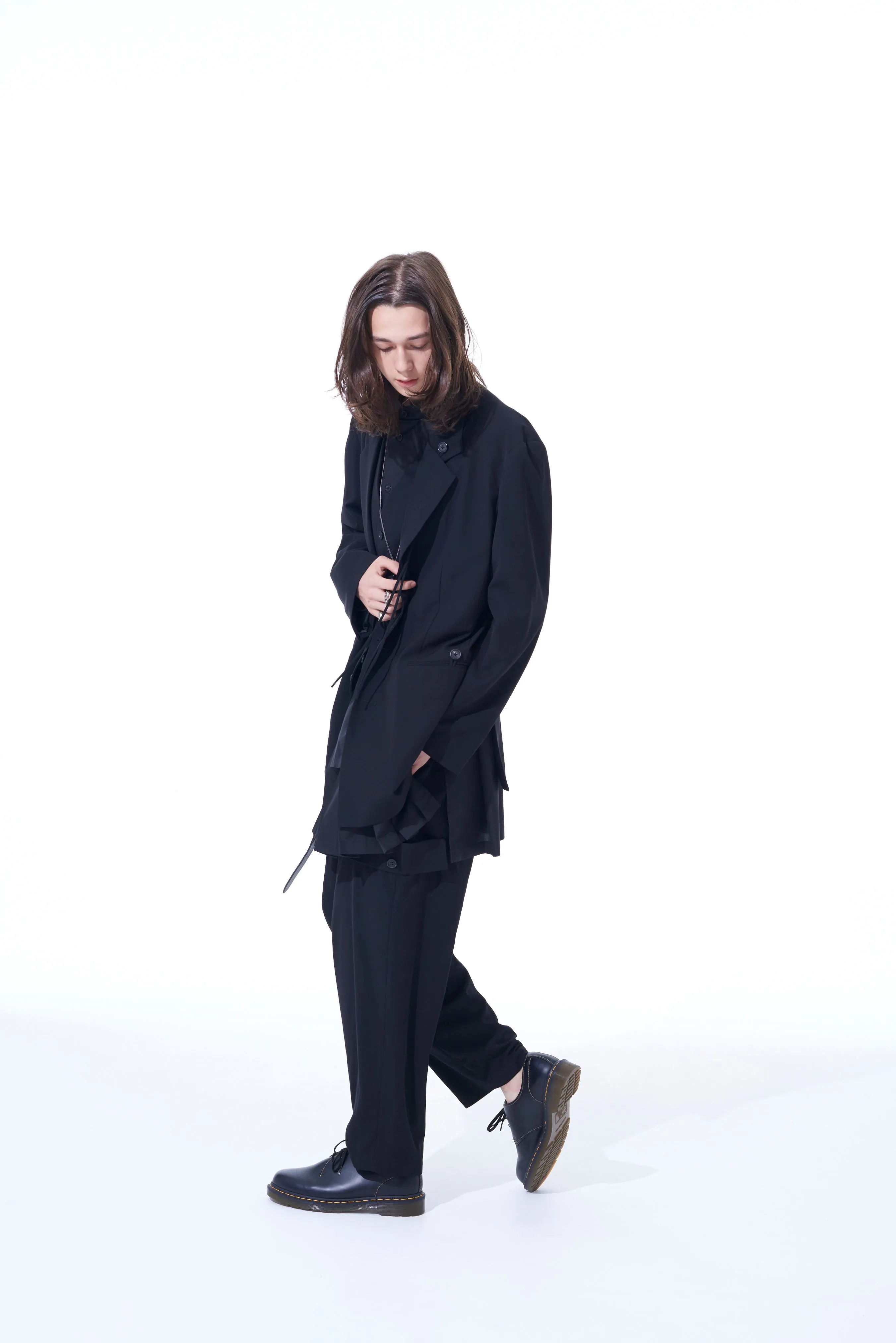 POLYESTER GABARDINE CORD TIE JACKET sold by Yohji Yamamoto product image thumbnail 2