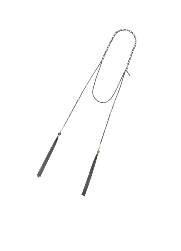 W-TASSEL CHAIN AGATE NECKLACE sold by Yohji Yamamoto