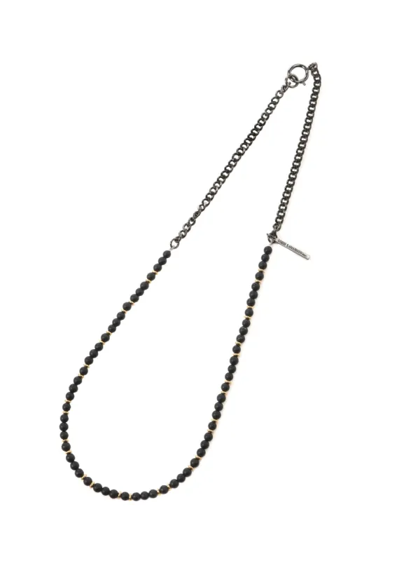 FROST ONYX GOLD BRASS BEADS NECKLACE BLESS sold by Yohji Yamamoto