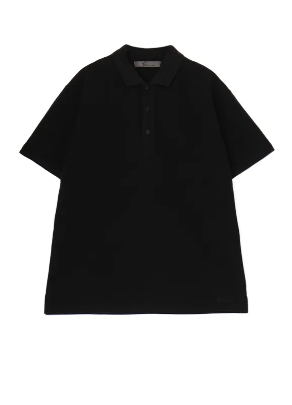 SEED STITCH POLO WITH LOGO EMBROIDERY sold by Yohji Yamamoto