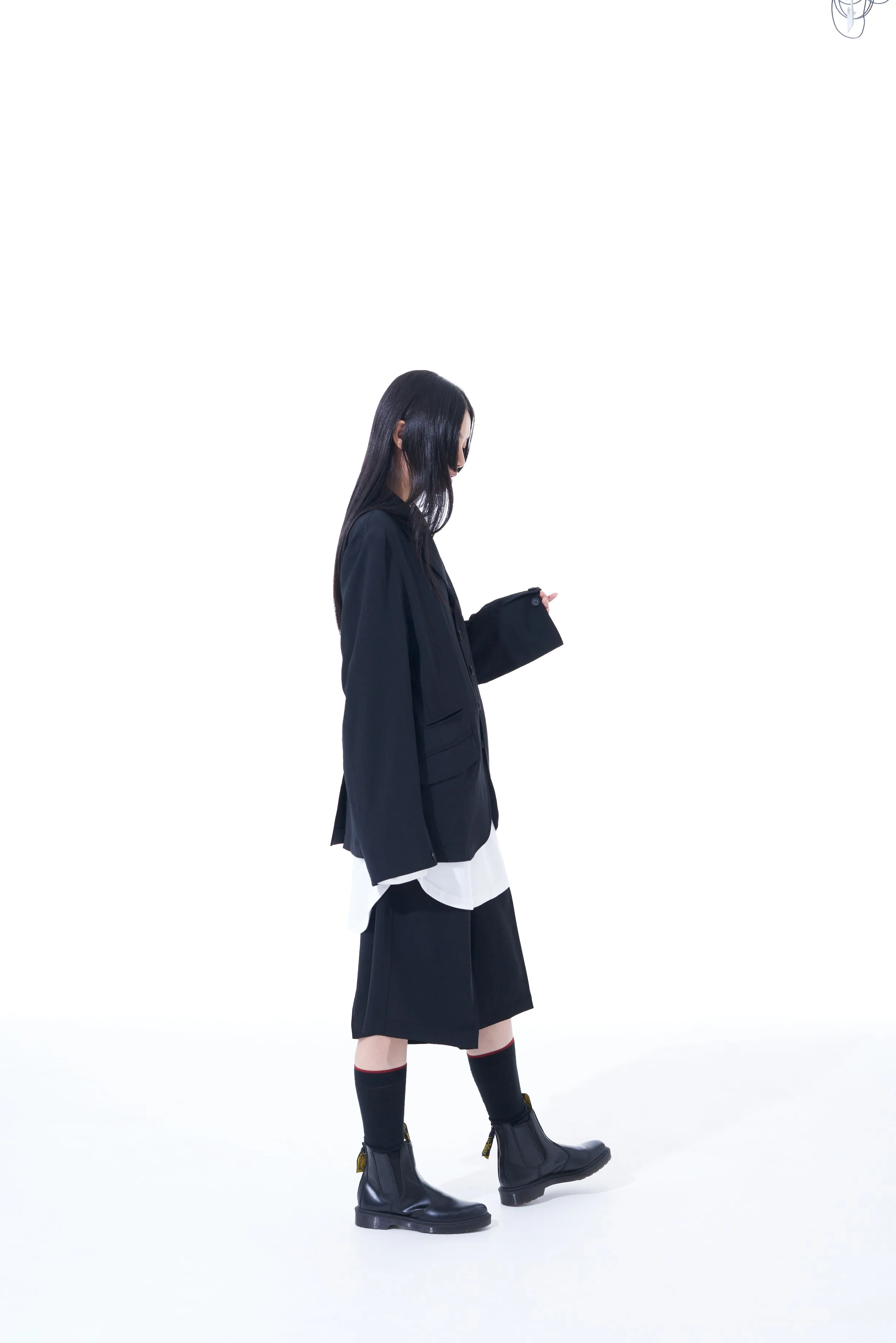 POLYESTER WASHER TWILL JACKET WITH DOUBLE PIPING POCKET sold by Yohji Yamamoto product image thumbnail 5