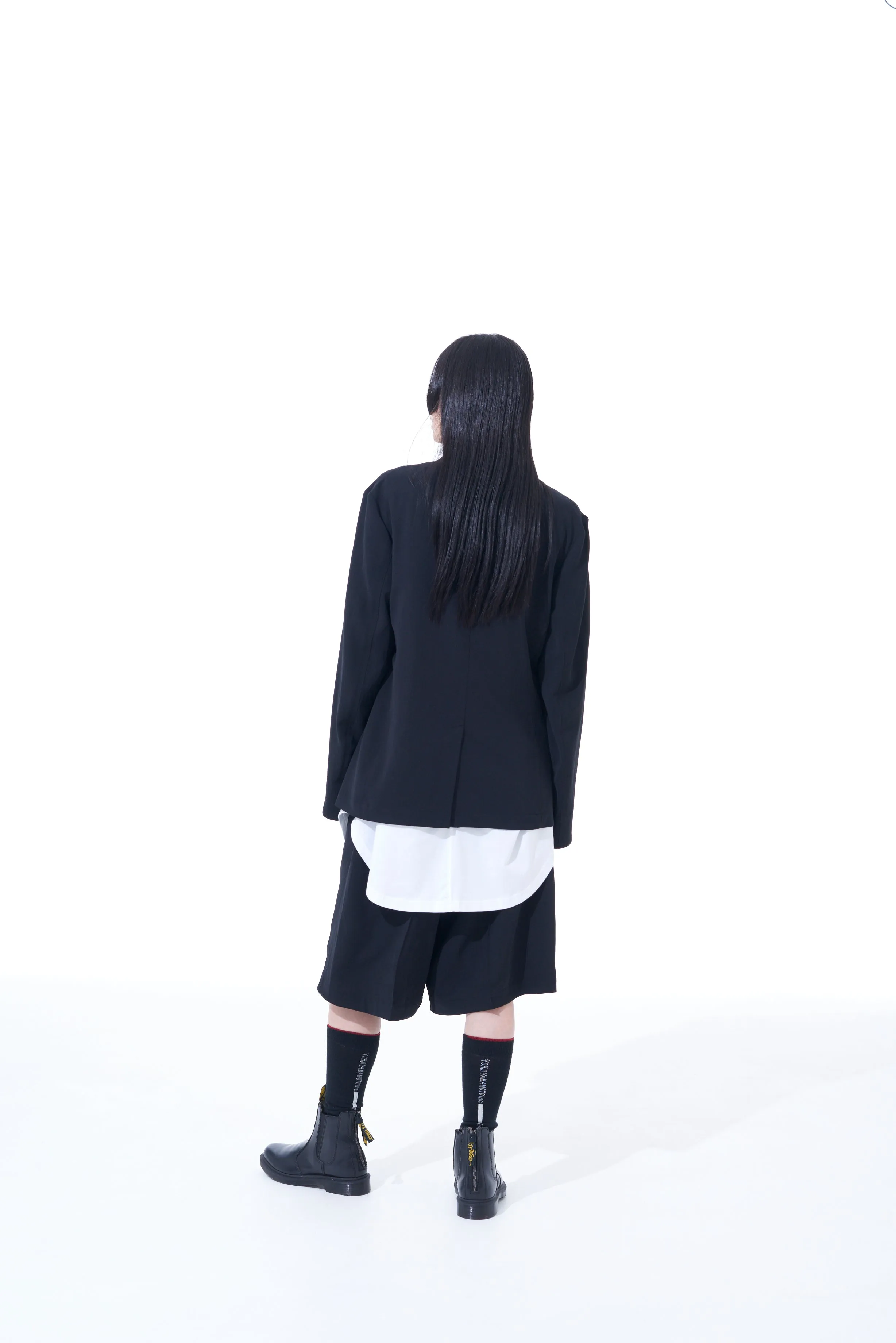 POLYESTER WASHER TWILL JACKET WITH DOUBLE PIPING POCKET sold by Yohji Yamamoto product image thumbnail 4