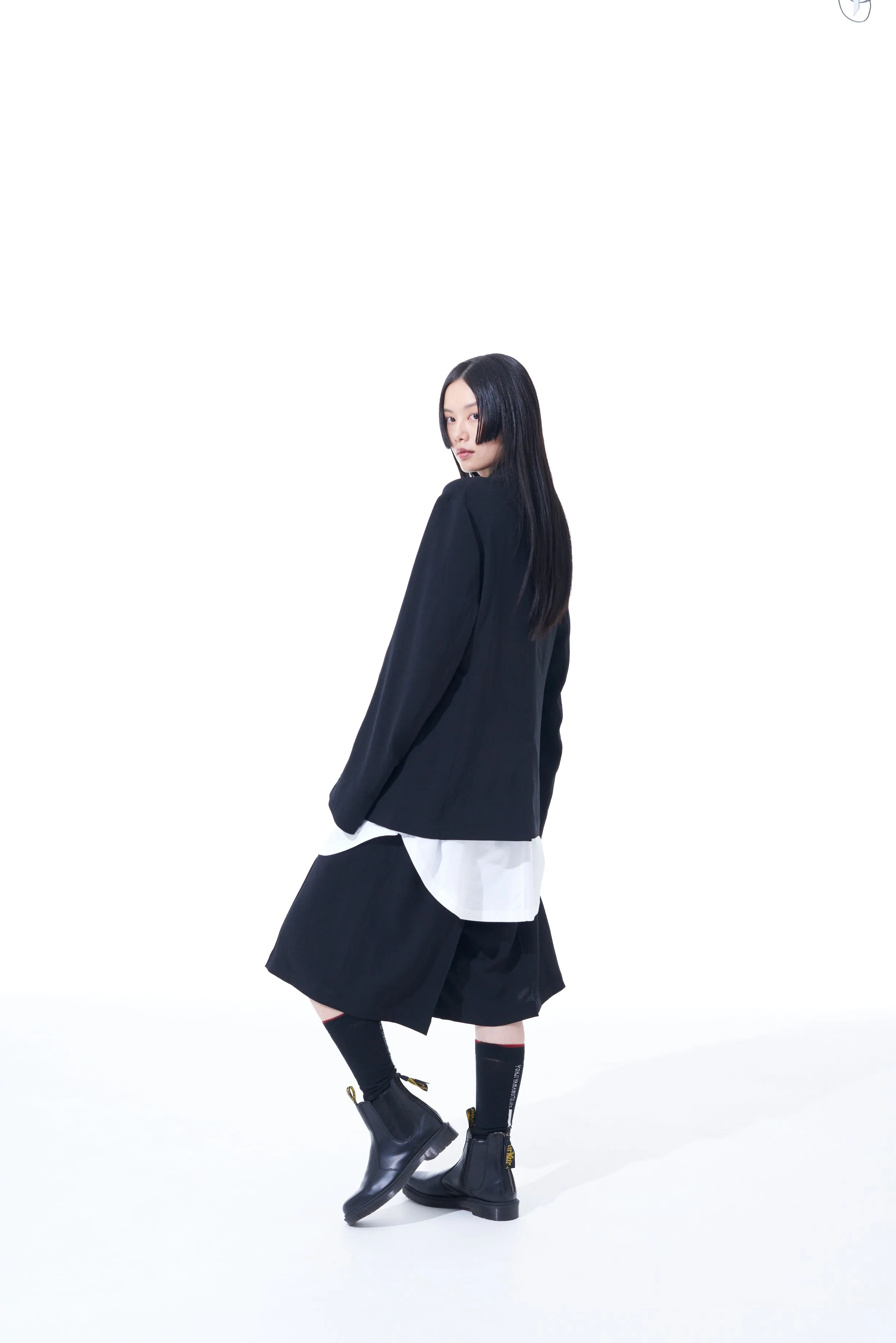 POLYESTER WASHER TWILL JACKET WITH DOUBLE PIPING POCKET sold by Yohji Yamamoto product image thumbnail 3