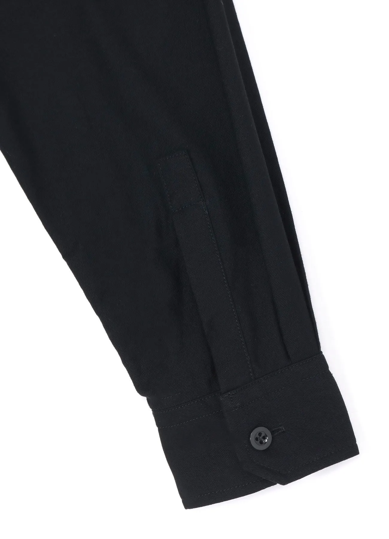 COTTON TWILL FRONT PLEATED DETAIL SHIRT sold by Yohji Yamamoto product image thumbnail 5