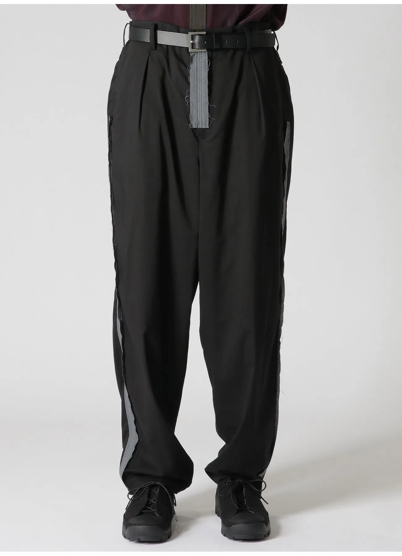 COTTON LYOCELL BROAD SUSPENDER PANTS WITH DECORATIVE CLOTH IN SIDE sold by Yohji Yamamoto product image thumbnail 3