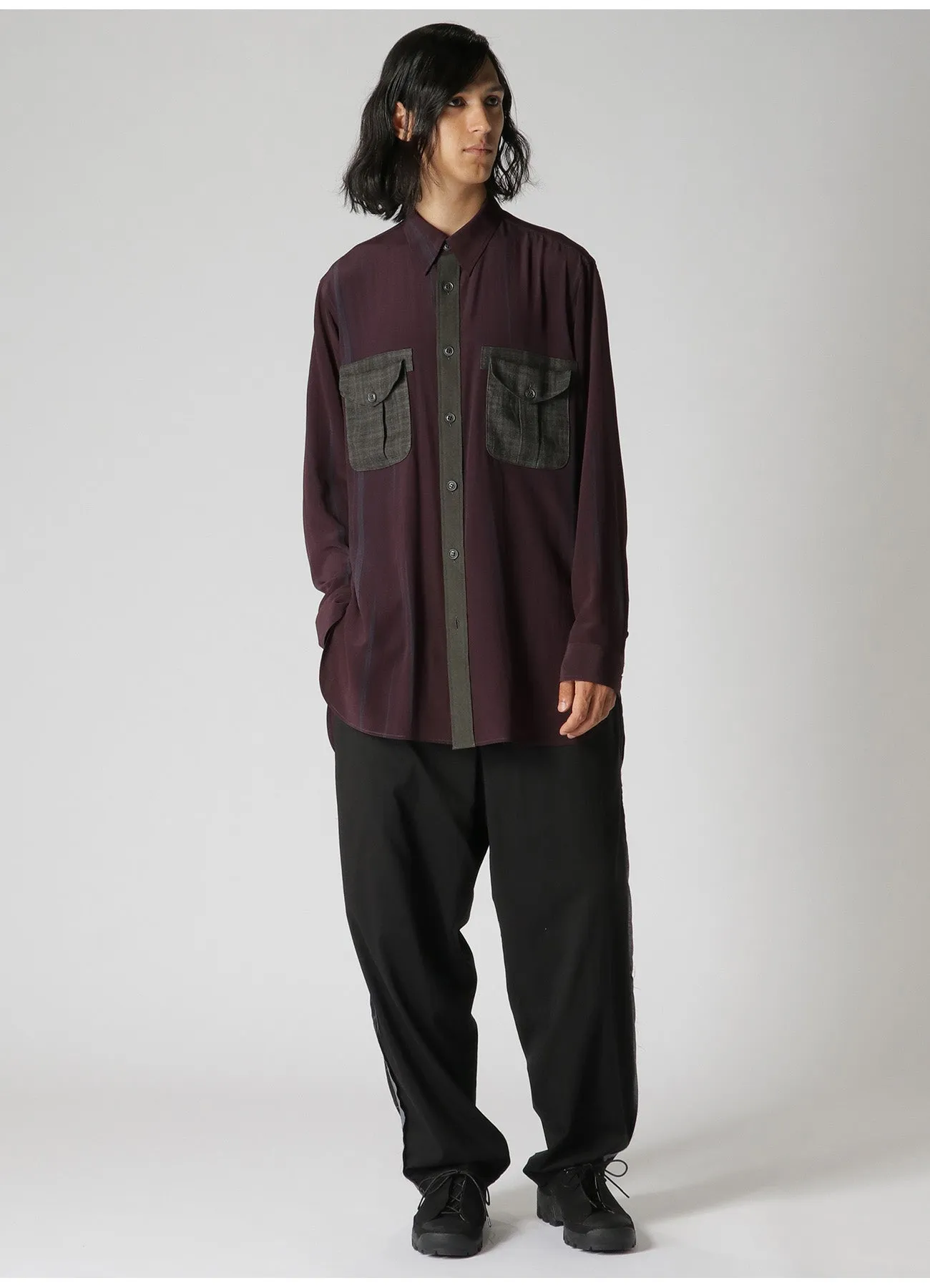 COTTON LYOCELL BROAD SUSPENDER PANTS WITH DECORATIVE CLOTH IN SIDE sold by Yohji Yamamoto product image thumbnail 4
