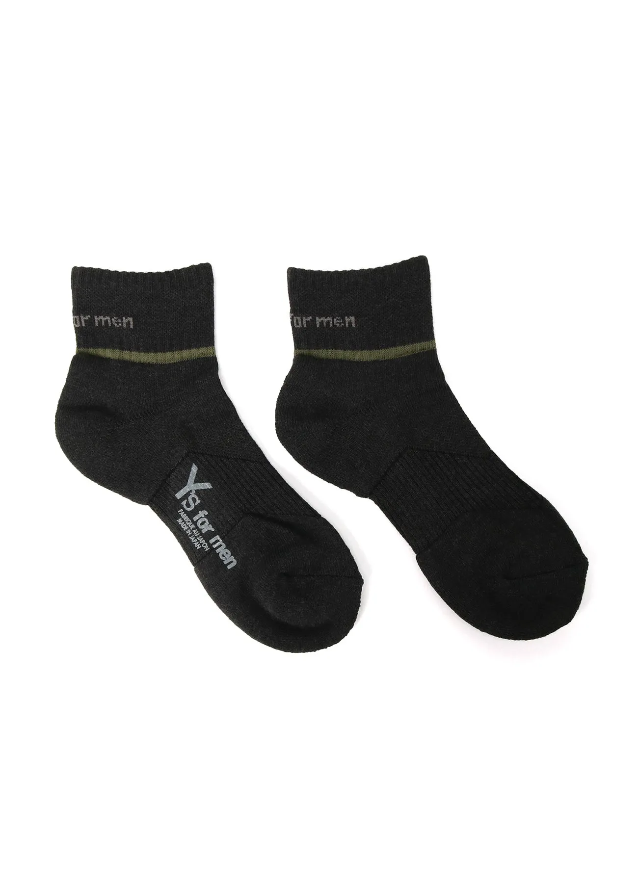 COTTON ACRYLIC PLAIN STITCH ANKLE PILE SOCKS sold by Yohji Yamamoto product image thumbnail 3