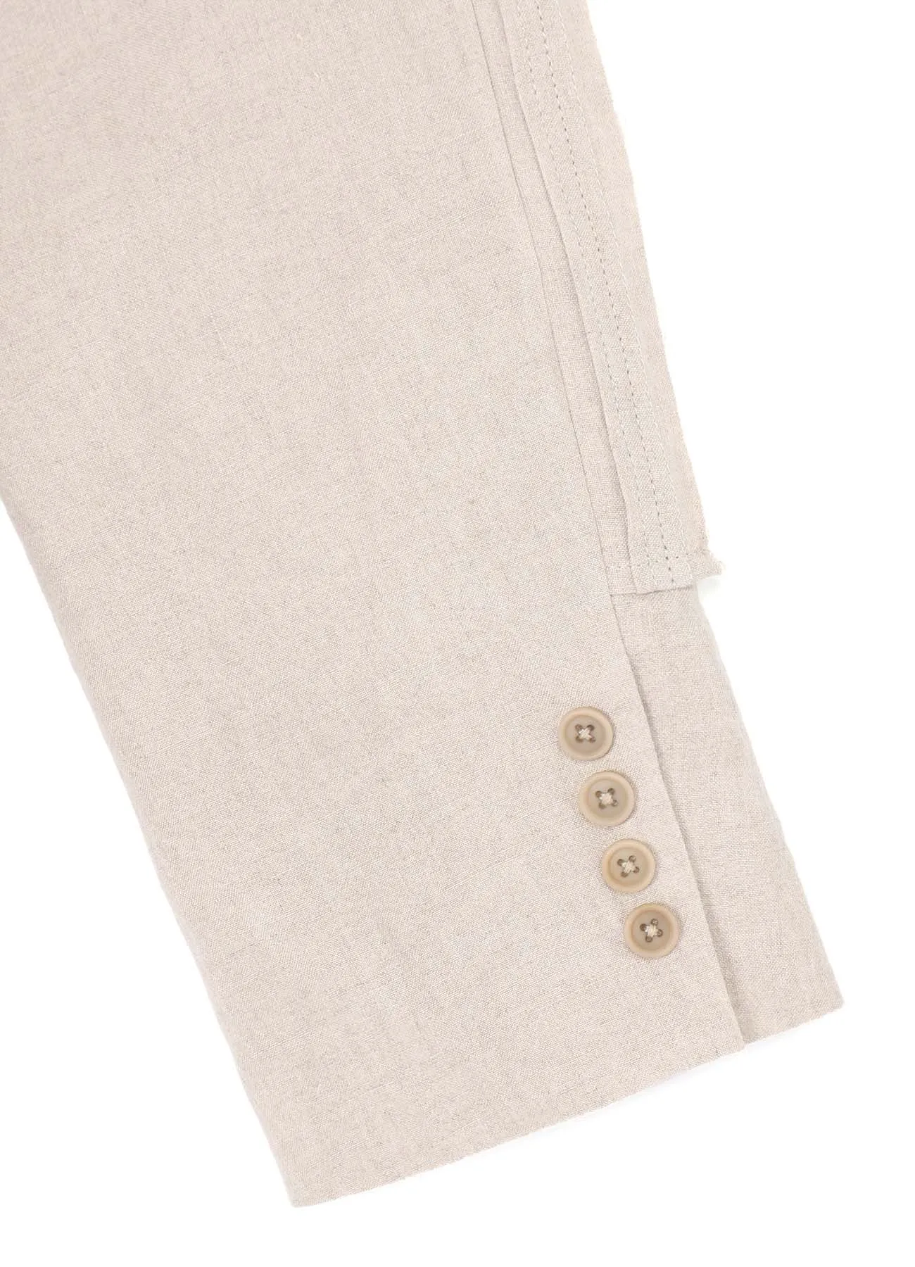 40 LINEN 3-BUTTONS JACKET WITH DECORATIVE CLOTH sold by Yohji Yamamoto product image thumbnail 5