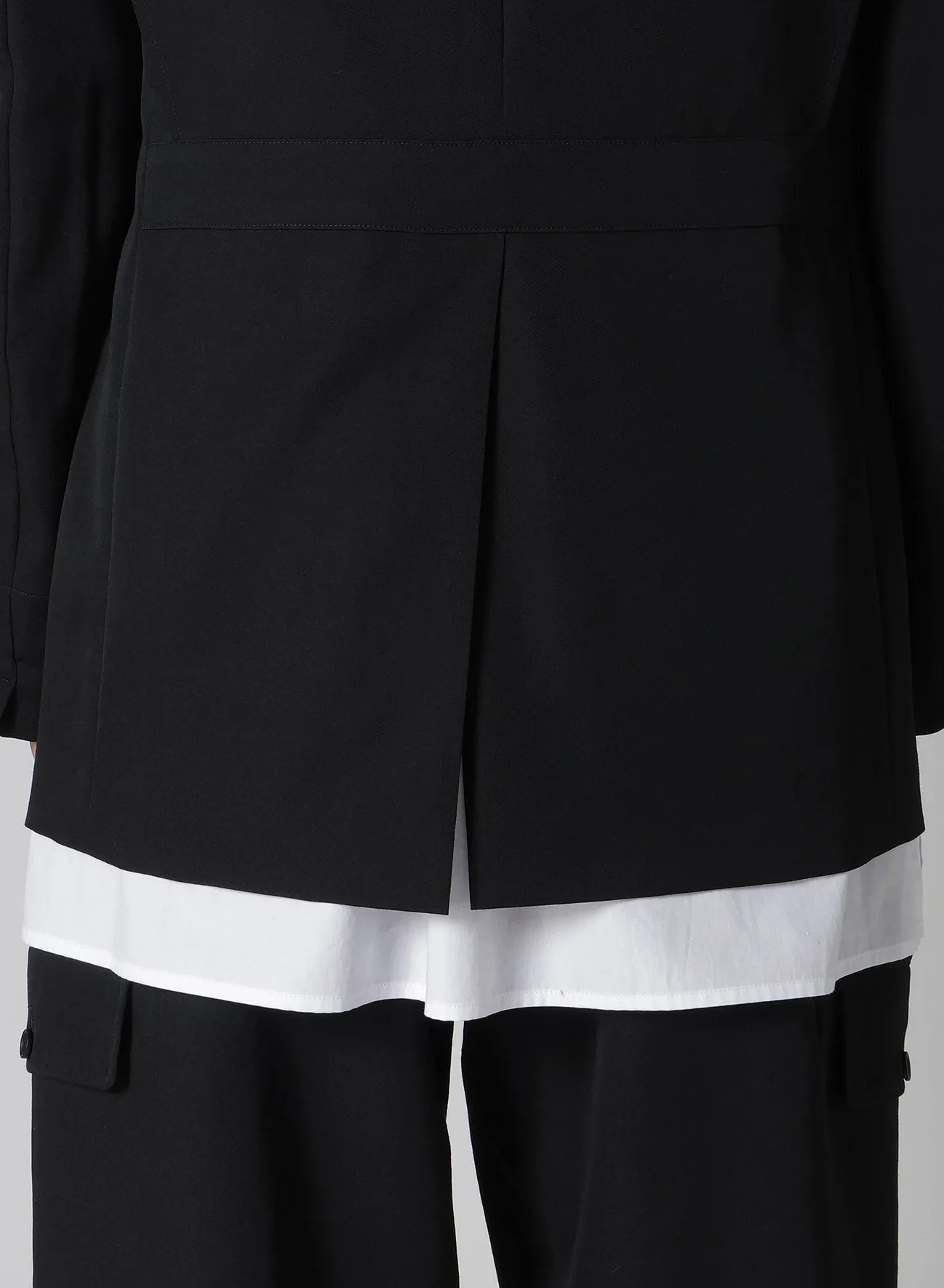 GABARDINE ACTION PLEATS JACKET sold by Yohji Yamamoto product image thumbnail 5