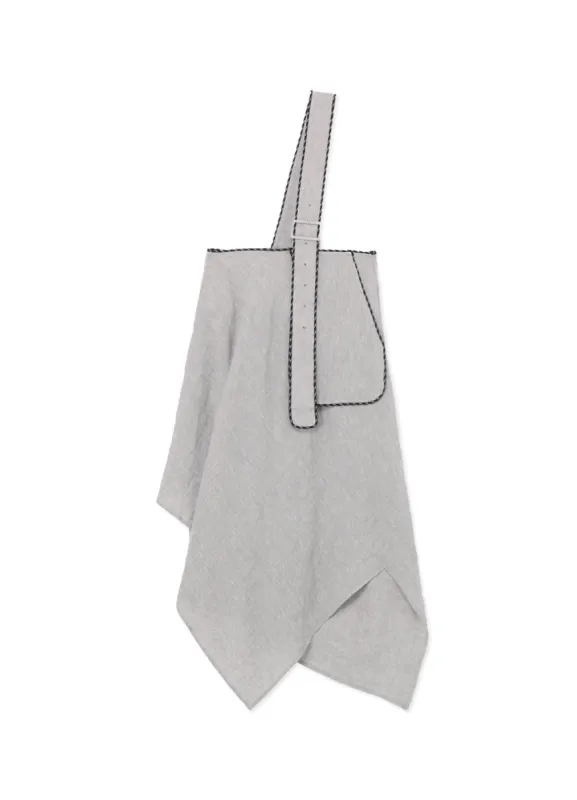 BREATHABLE LINEN/RAYON ASYMMETRIC SKIRT WITH SHOULDER STRAP sold by Yohji Yamamoto