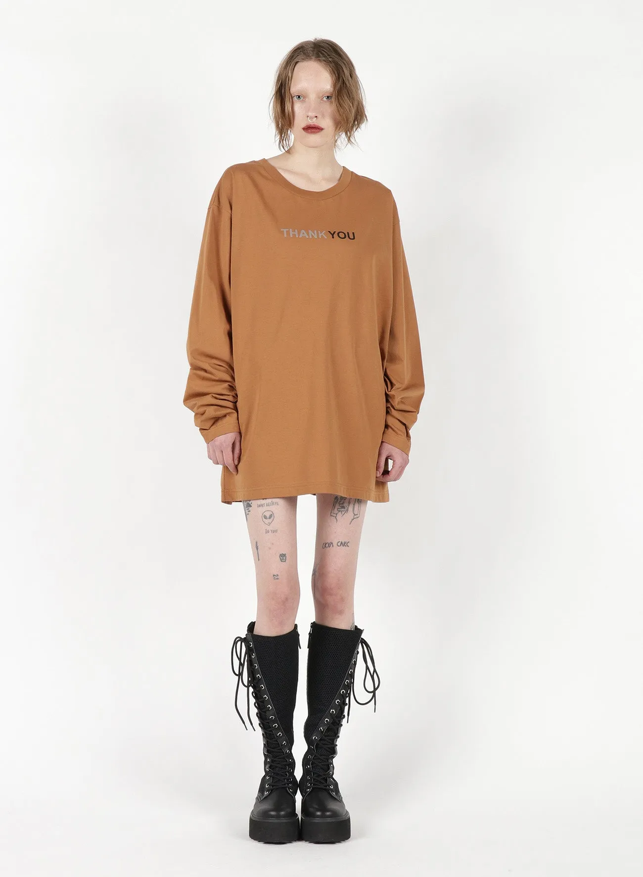 Fu*k You Print Oversized Long T-Shirt sold by Yohji Yamamoto product image thumbnail 4