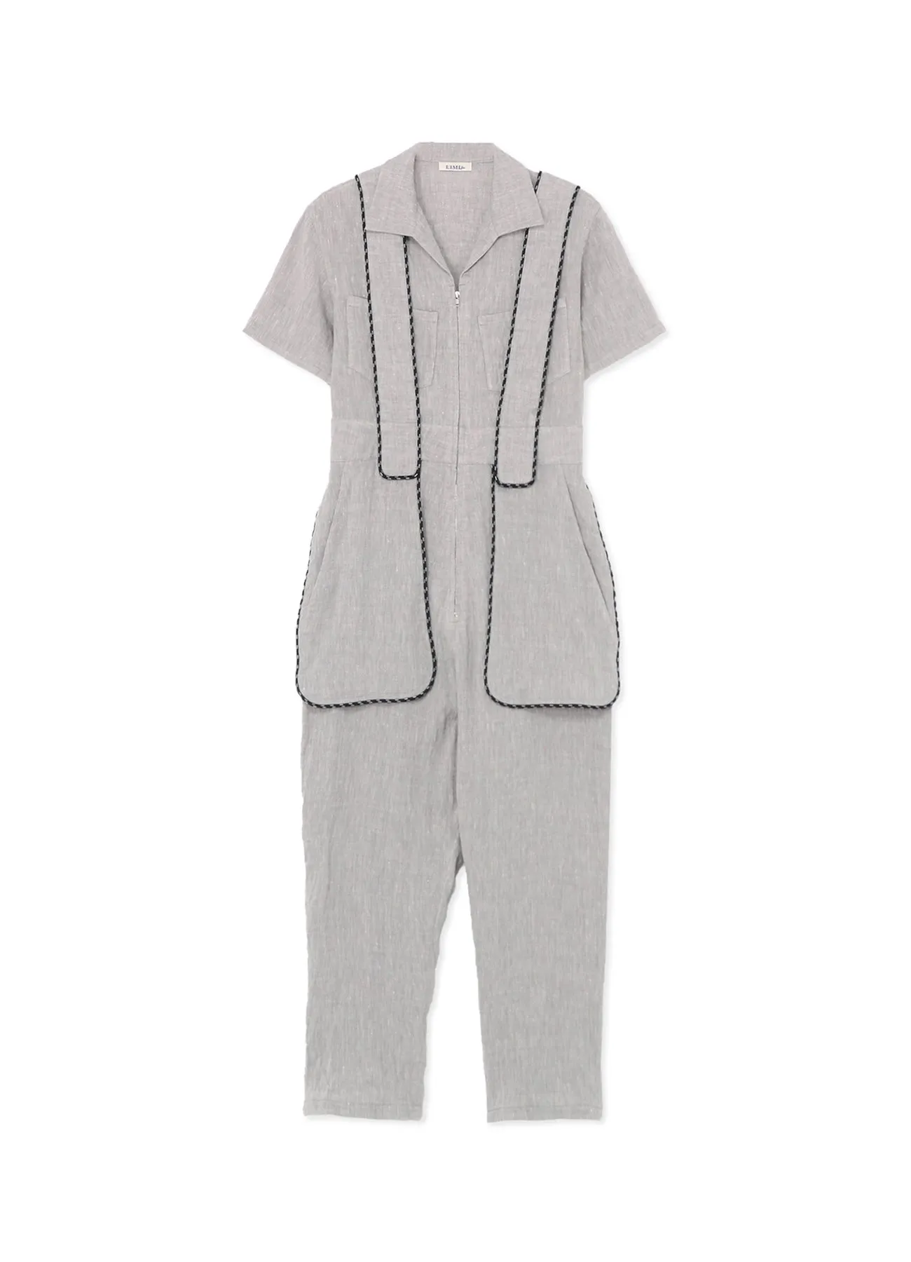 BREATHABLE LINEN/RAYON JUMPSUIT WITH MULTIPLE POCKETS sold by Yohji Yamamoto