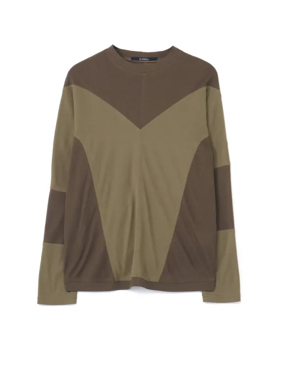 Cotton Felt Combination Panel T-Shirt sold by Yohji Yamamoto