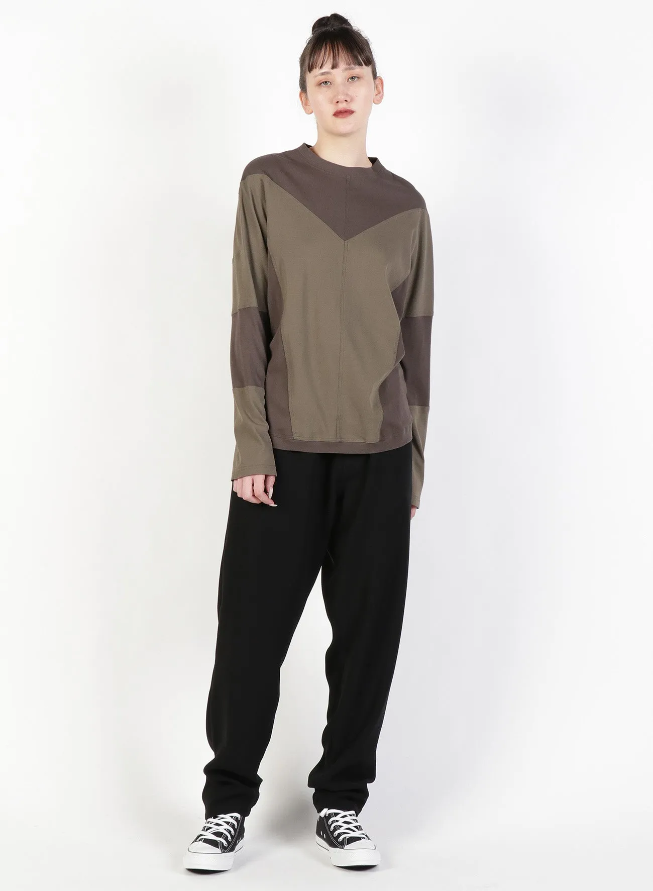 Cotton Felt Combination Panel T-Shirt sold by Yohji Yamamoto product image thumbnail 4