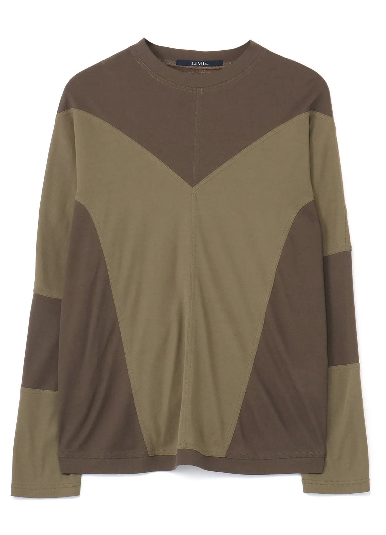 Cotton Felt Combination Panel T-Shirt sold by Yohji Yamamoto product image thumbnail 2